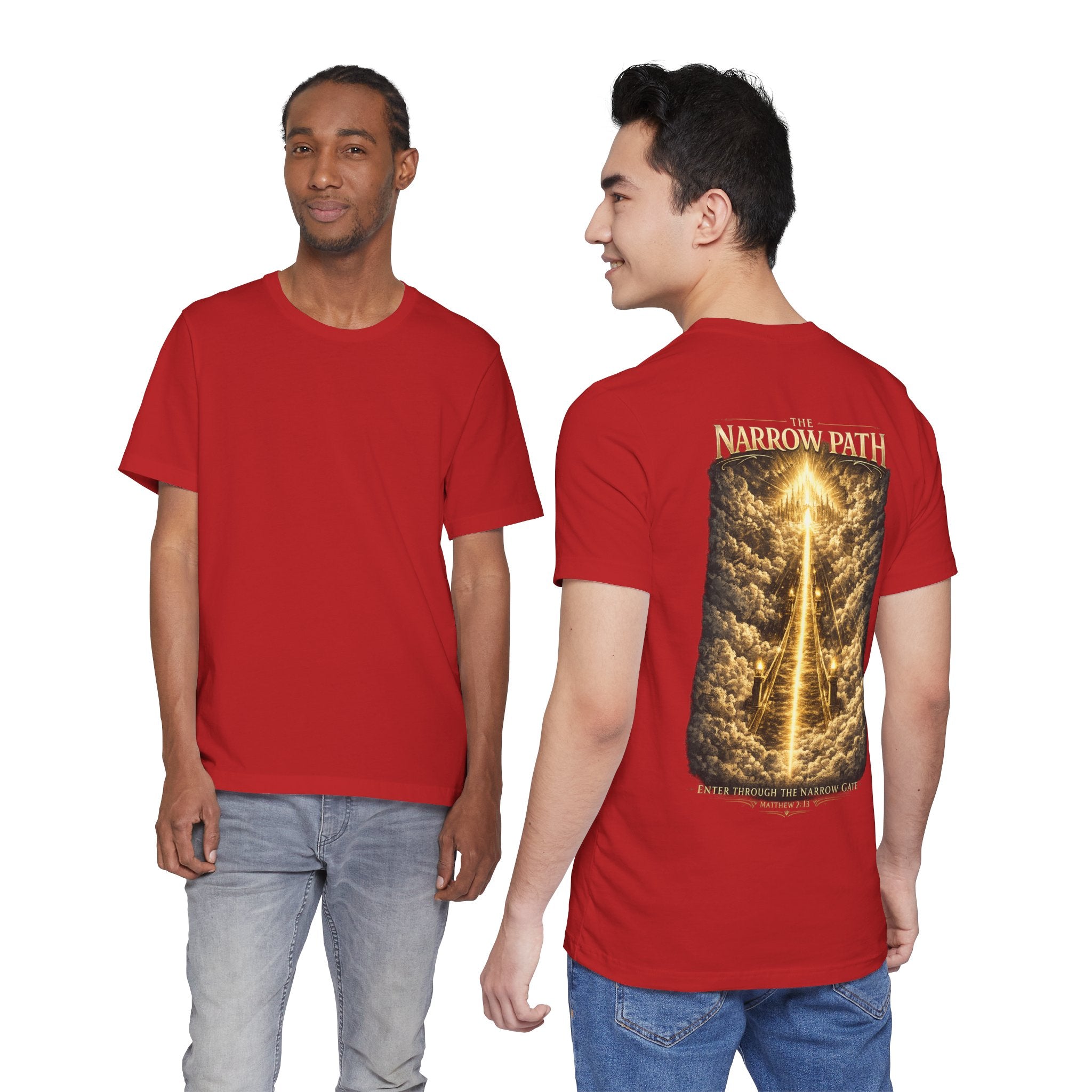 T-Shirt — 'The Narrow Path' Golden Light Graphic Tee