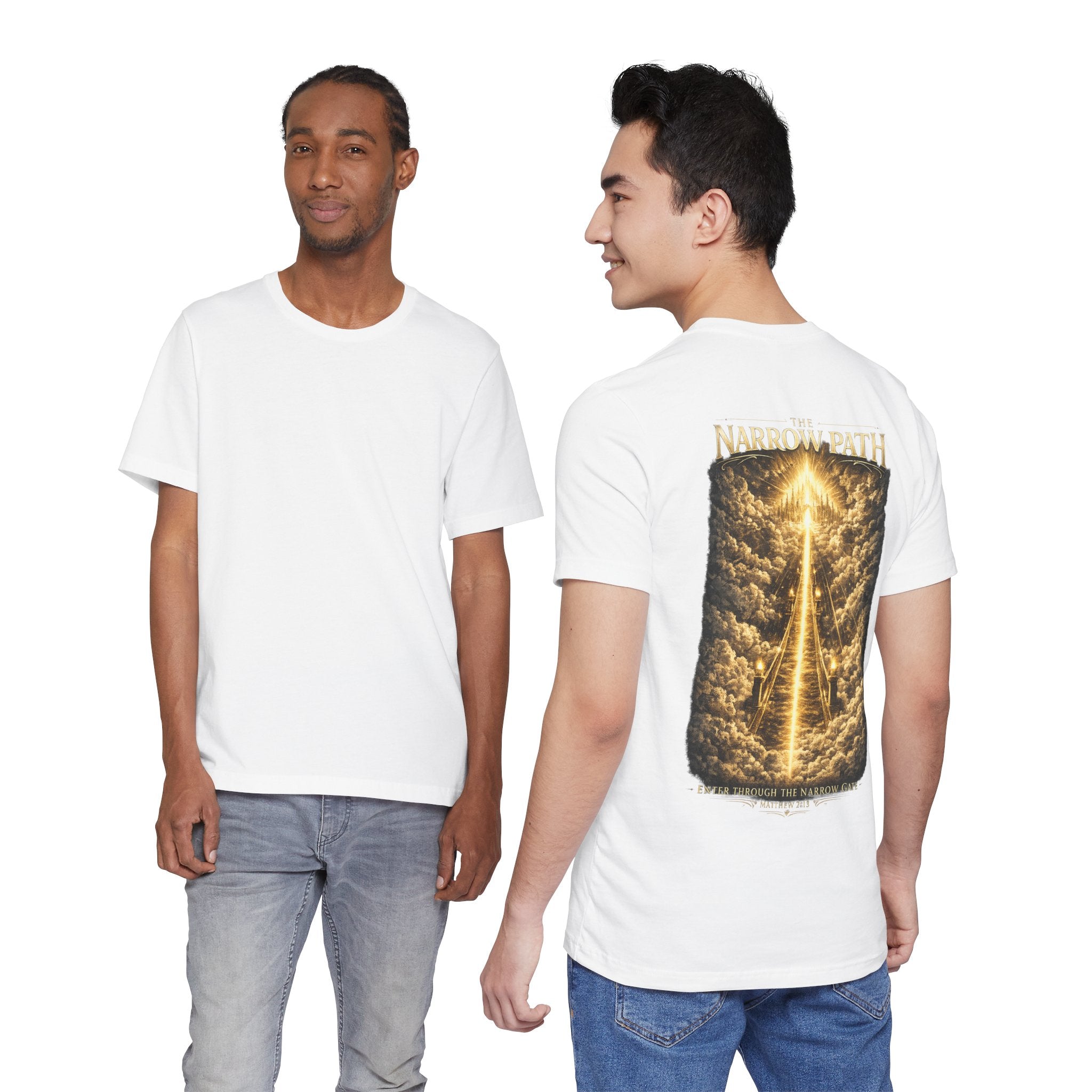 T-Shirt — 'The Narrow Path' Golden Light Graphic Tee