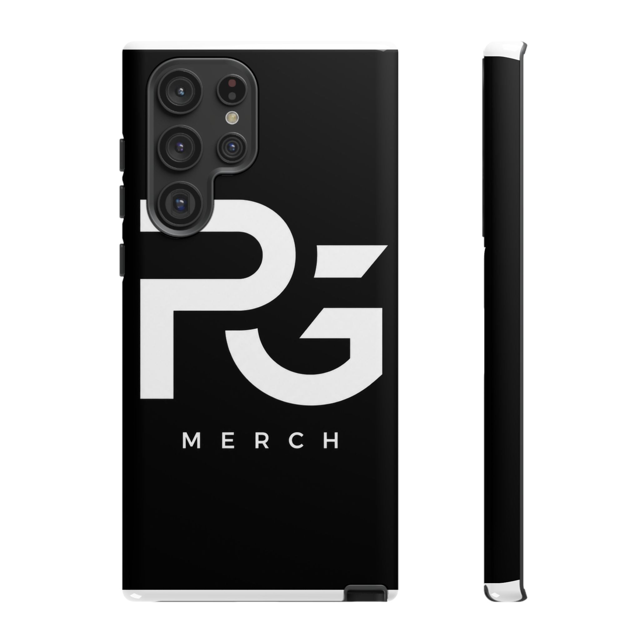 PG CUSTOMIZED RG Merch Tough Phone Case – Black Protective Phone Cover with Bold Logo