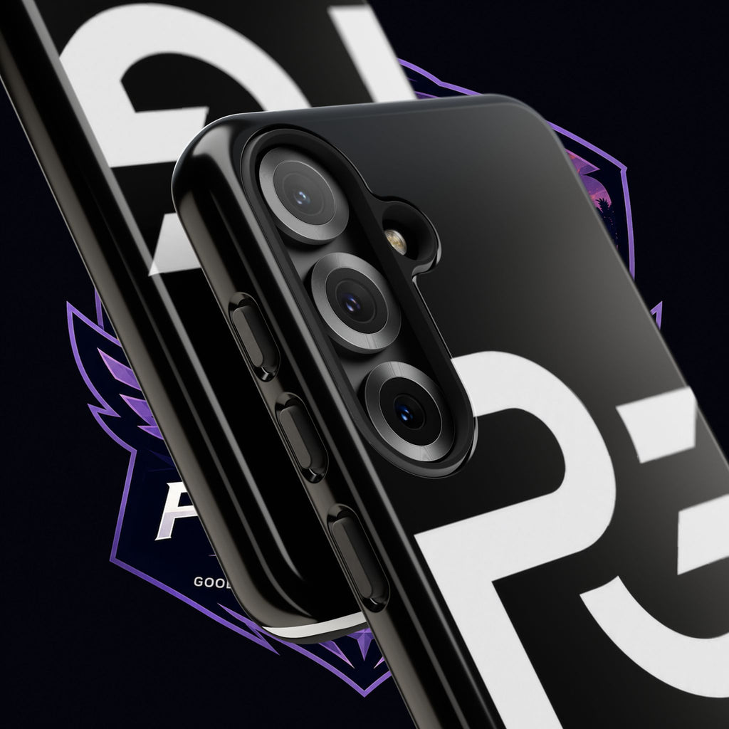 PG CUSTOMIZED RG Merch Tough Phone Case – Black Protective Phone Cover with Bold Logo