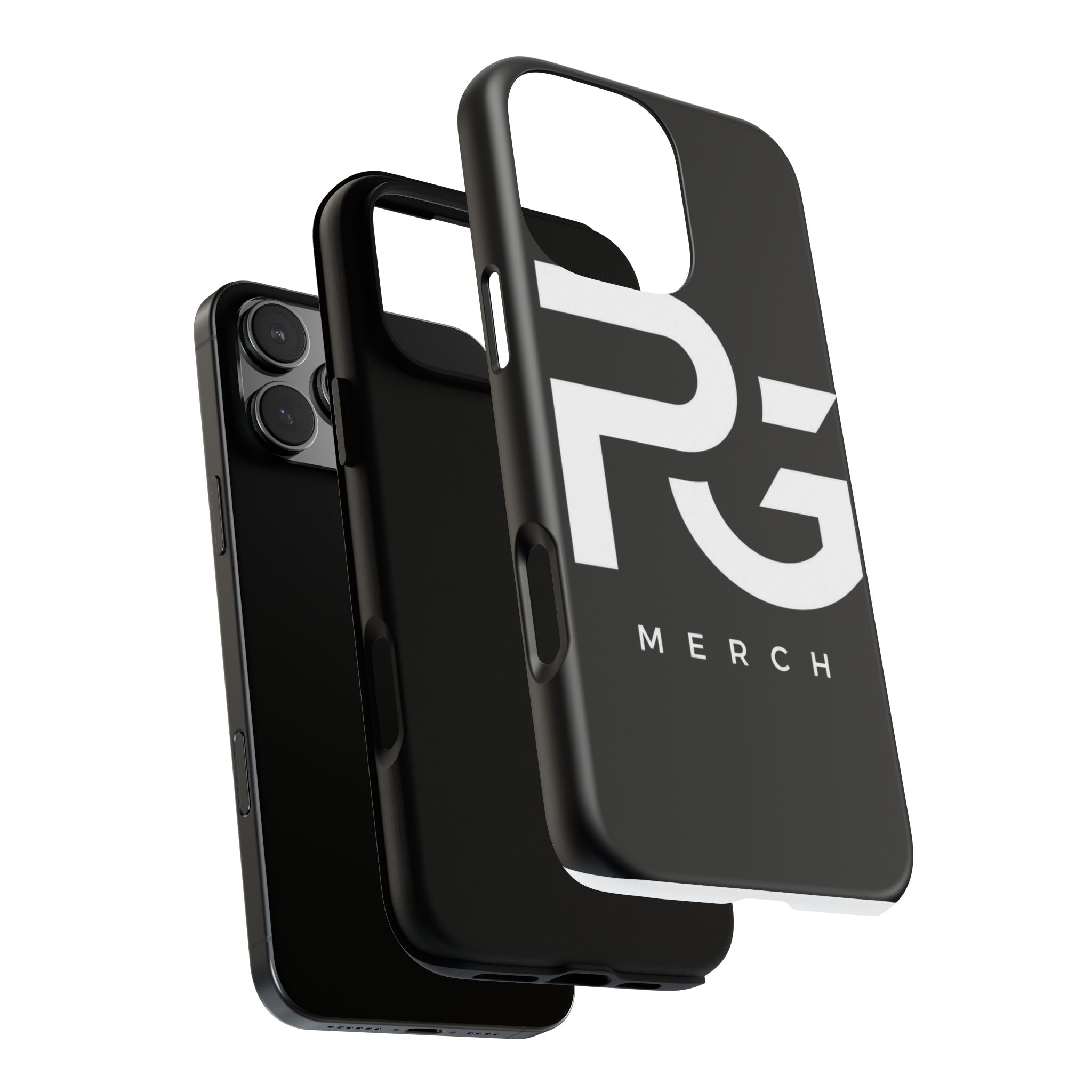 PG CUSTOMIZED RG Merch Tough Phone Case – Black Protective Phone Cover with Bold Logo