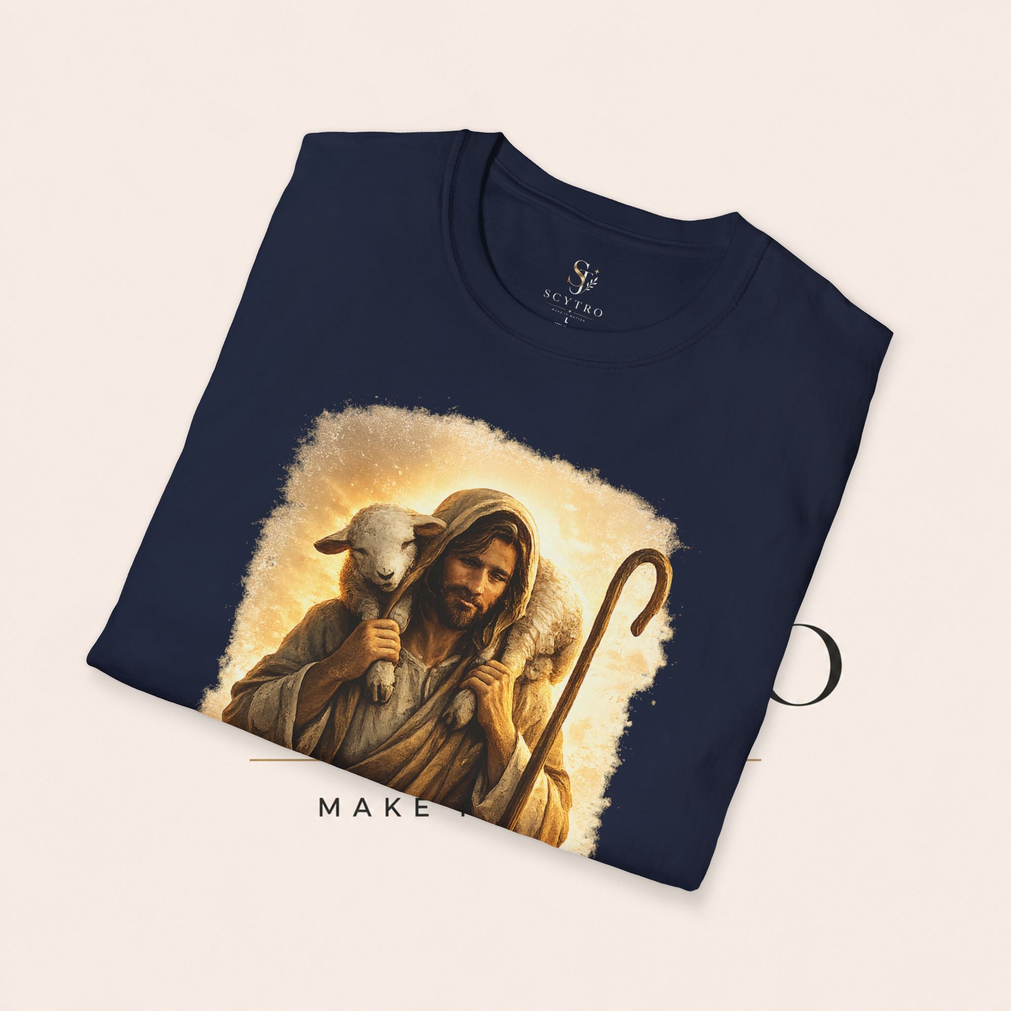 Jesus the Good Shepherd T-Shirt — 'Found.' Christian Faith Tee