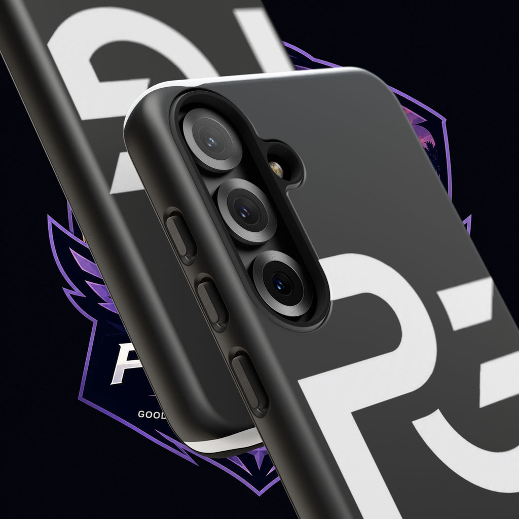 PG CUSTOMIZED RG Merch Tough Phone Case – Black Protective Phone Cover with Bold Logo