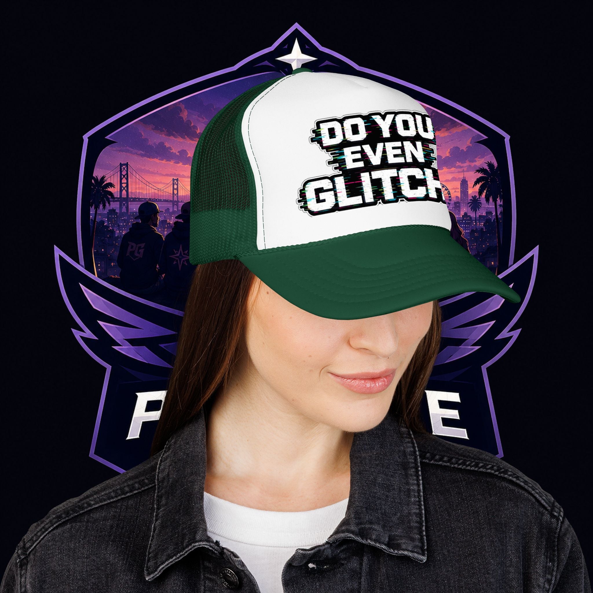 PG Lola's Do You Even Glitch? Foam Trucker Hat