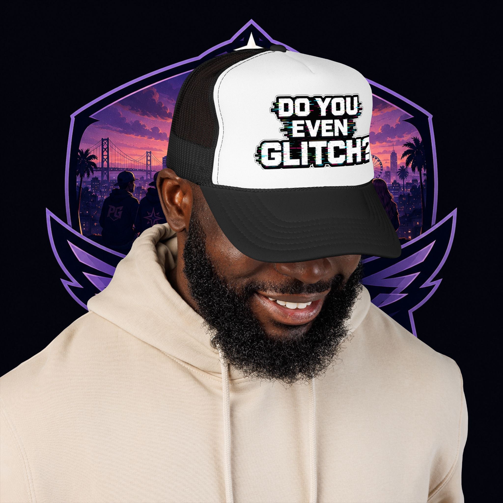 PG Lola's Do You Even Glitch? Foam Trucker Hat