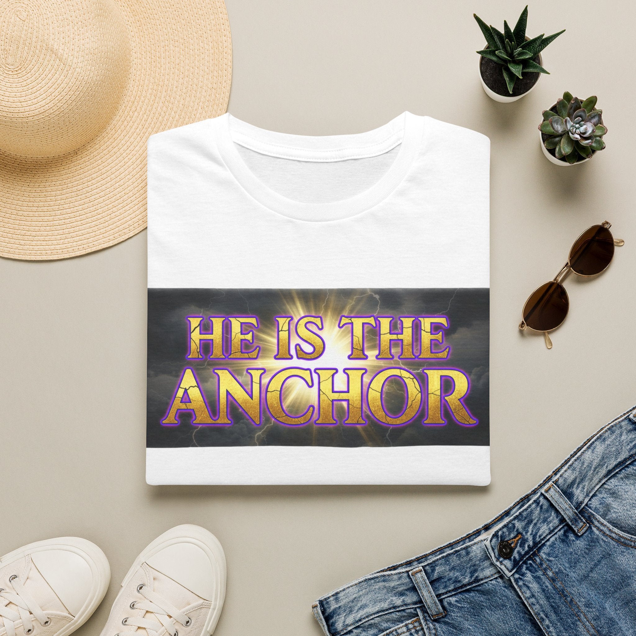 He Is The Anchor T-Shirt — Christian Faith Inspirational Tee