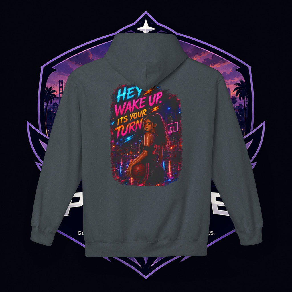 PG CZAR  "Hey Wake Up, It's Your Turn" Back Print PG 'Bruh Throw Now!' Graphic Hoodie