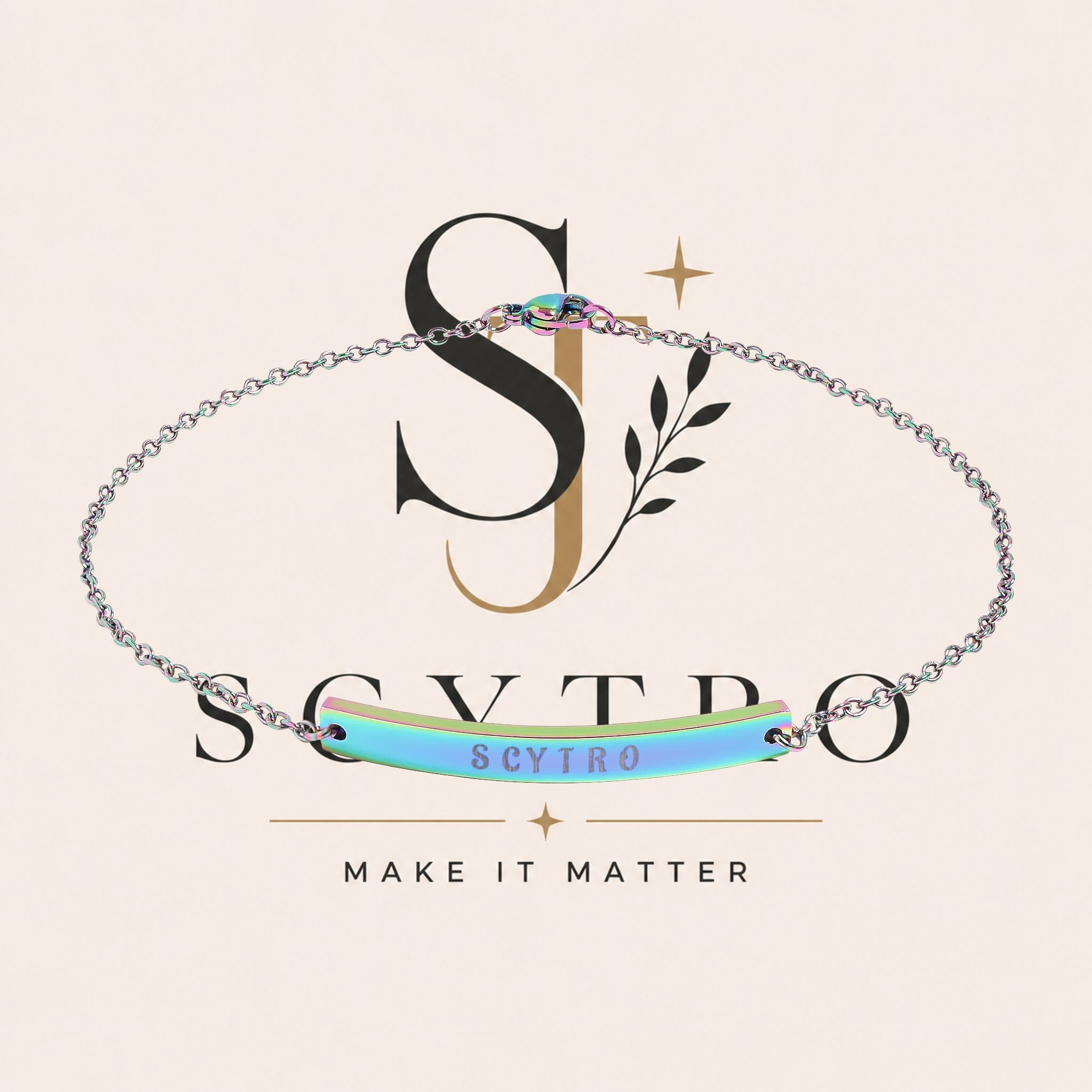 Engravable Curved Bar Anklet — Personalized Name & Date Jewelry