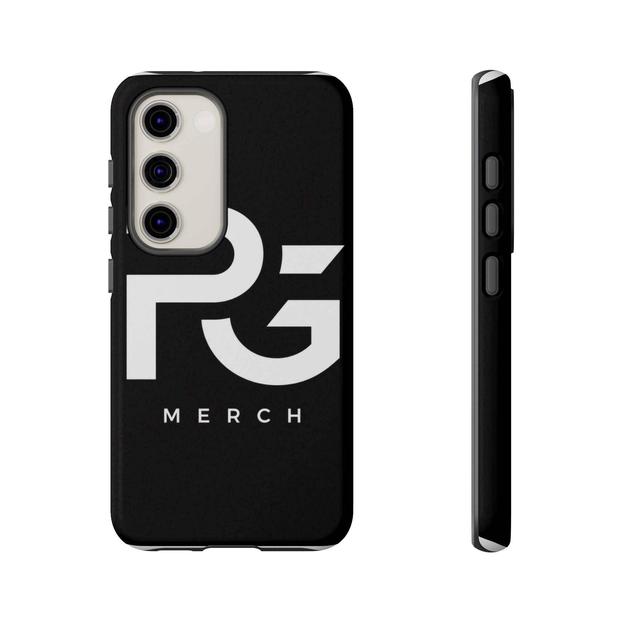 PG CUSTOMIZED RG Merch Tough Phone Case – Black Protective Phone Cover with Bold Logo