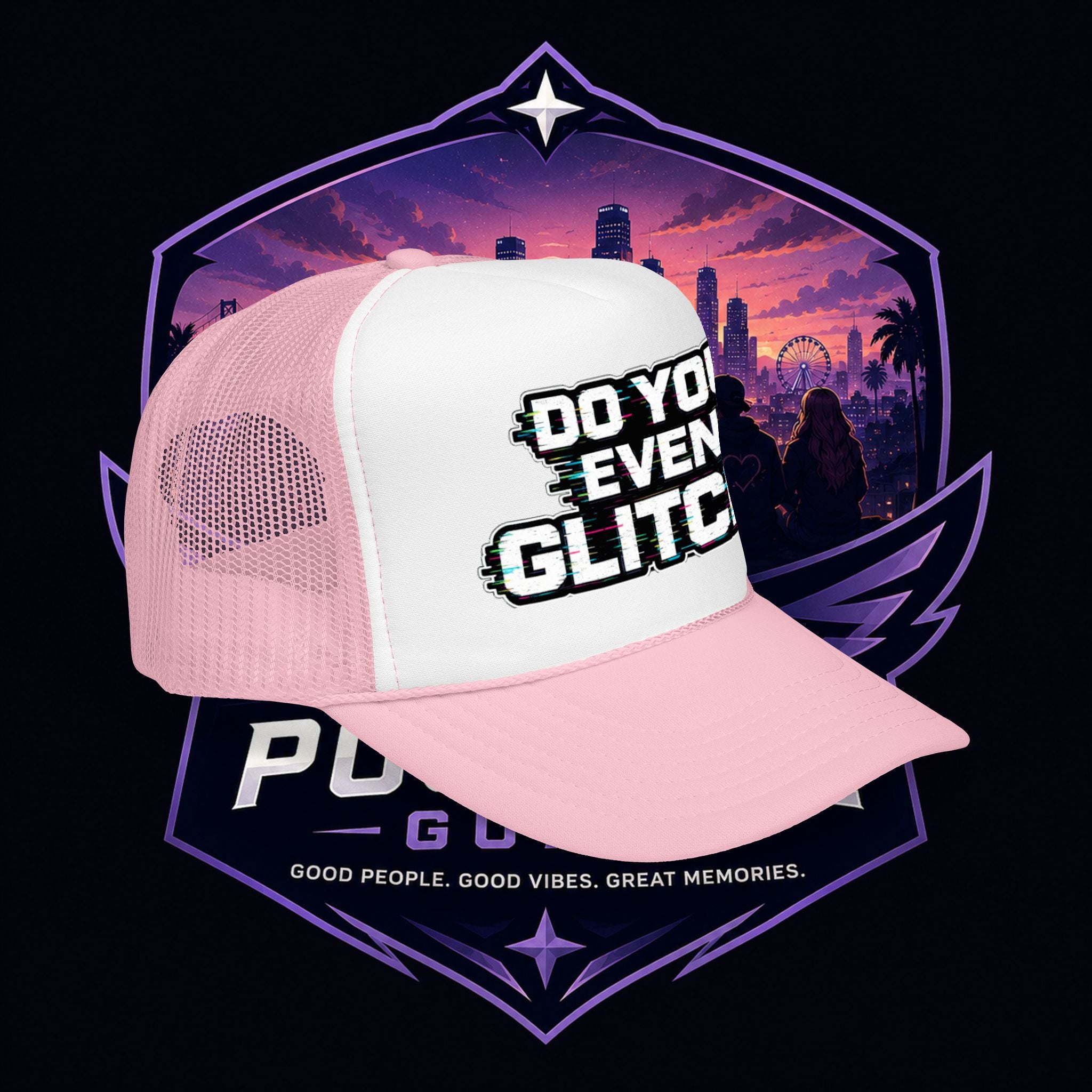PG Lola's Do You Even Glitch? Foam Trucker Hat