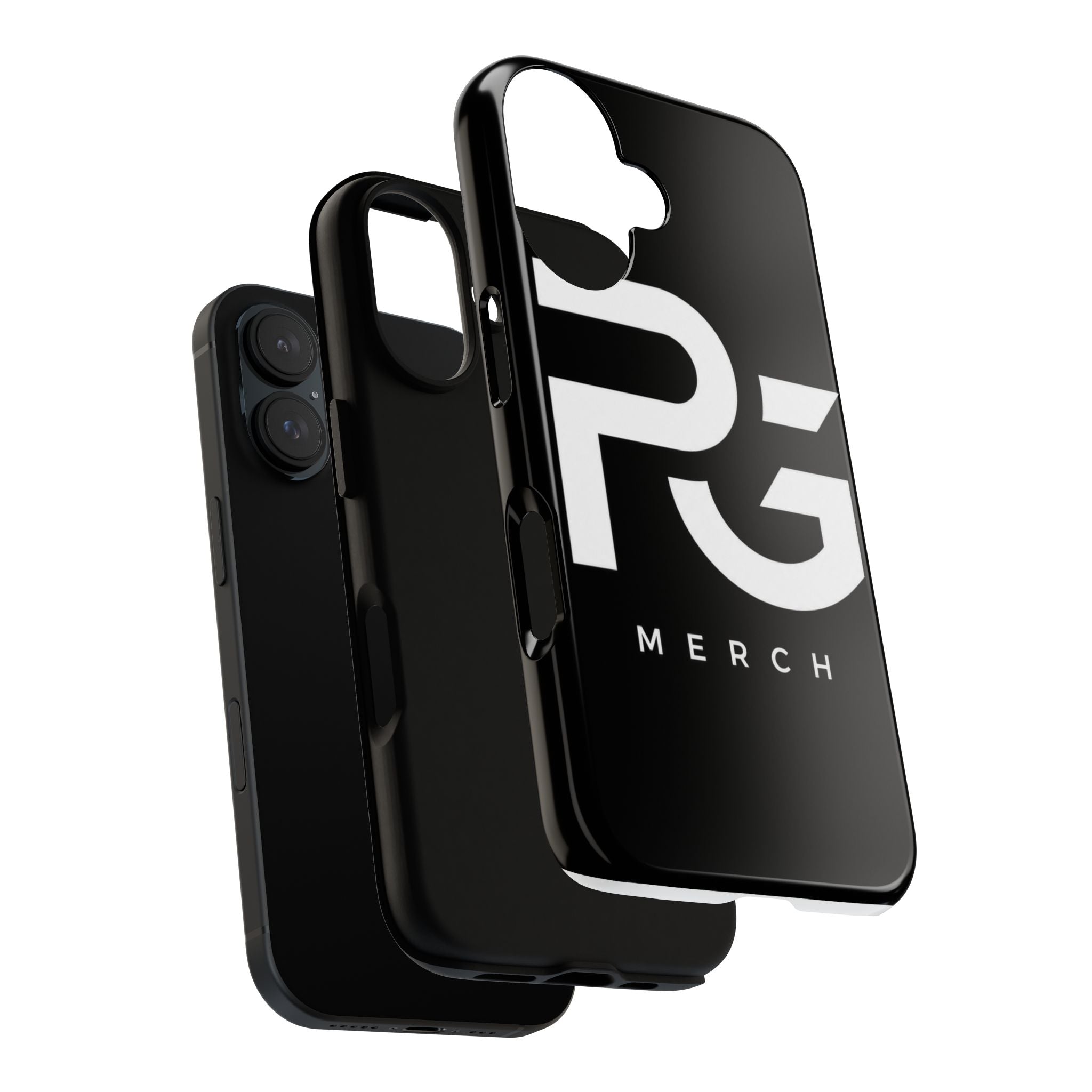 PG CUSTOMIZED RG Merch Tough Phone Case – Black Protective Phone Cover with Bold Logo
