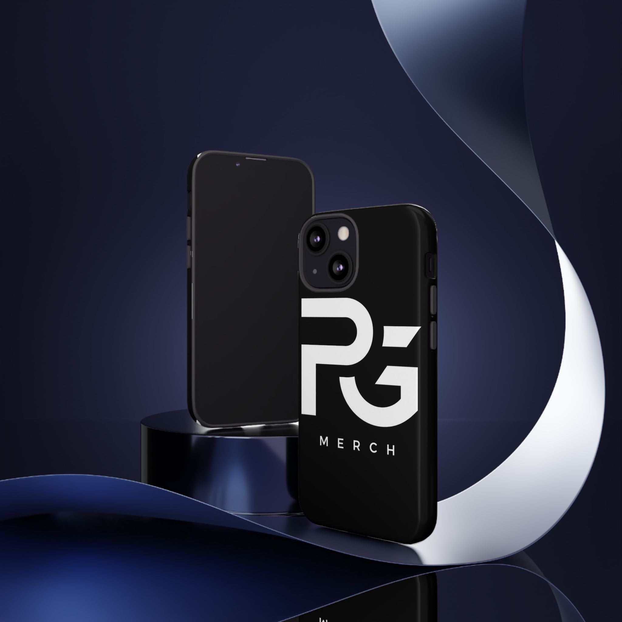 PG CUSTOMIZED RG Merch Tough Phone Case – Black Protective Phone Cover with Bold Logo