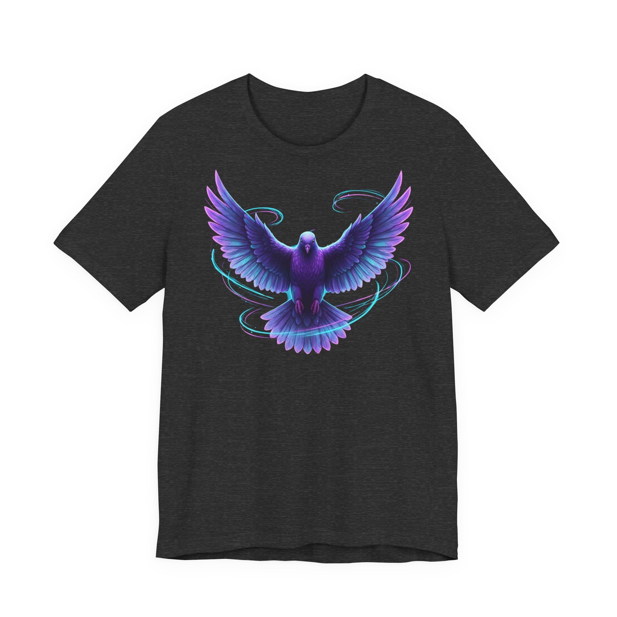 Mystic Raven Tee — Purple Glowing Dove Graphic T-Shirt