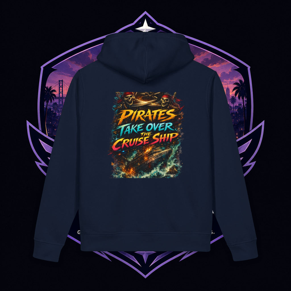 PG GIANINA Pirates Take Over Cruise Ship Hoodie — Graphic Pirate Design Sweatshirt