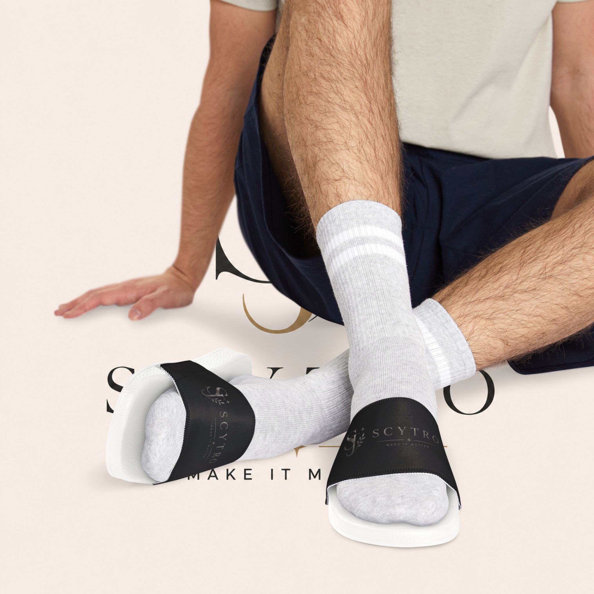 Men's Removable-Strap Slide Sandals – Comfortable Pool & Casual Beach Slides