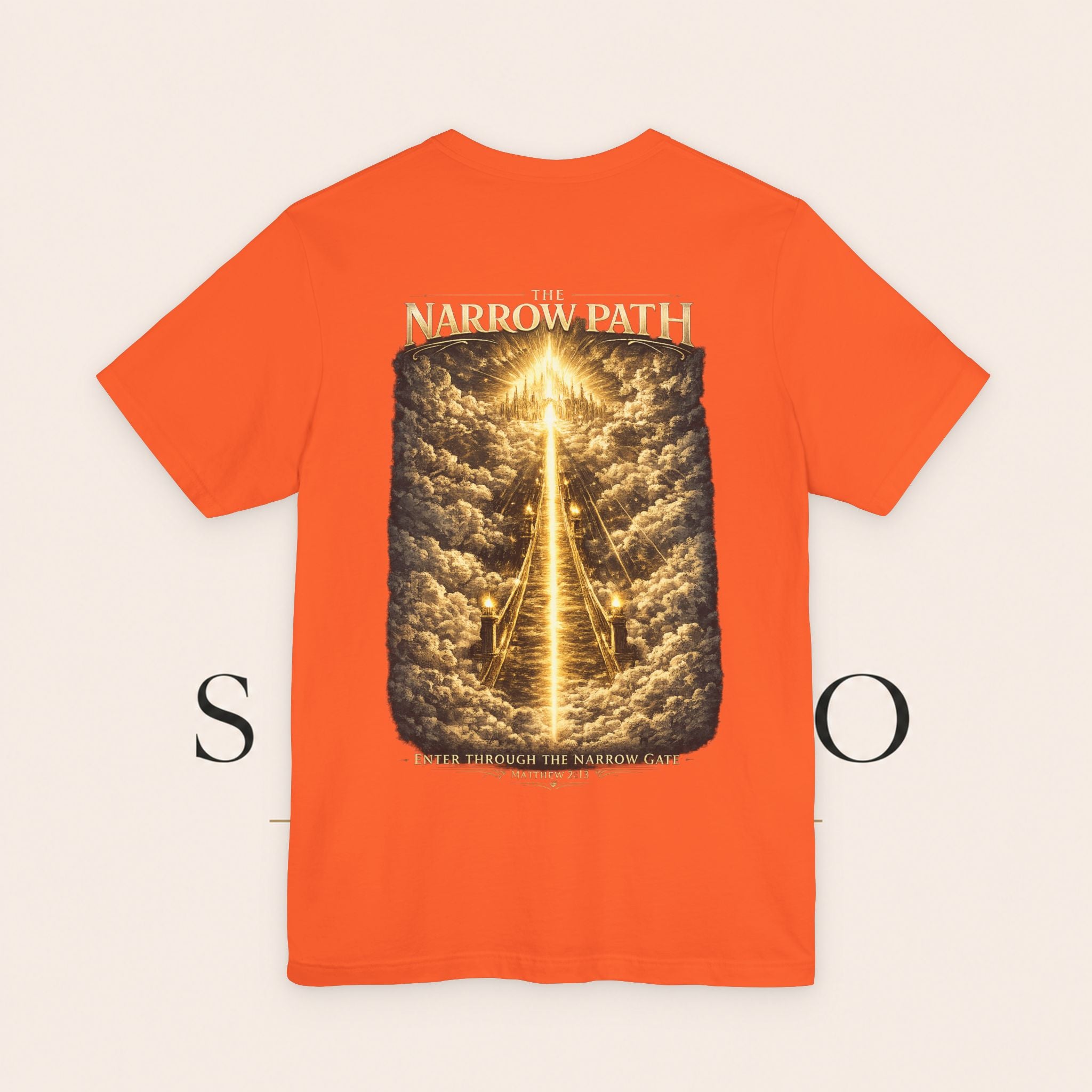 T-Shirt — 'The Narrow Path' Golden Light Graphic Tee