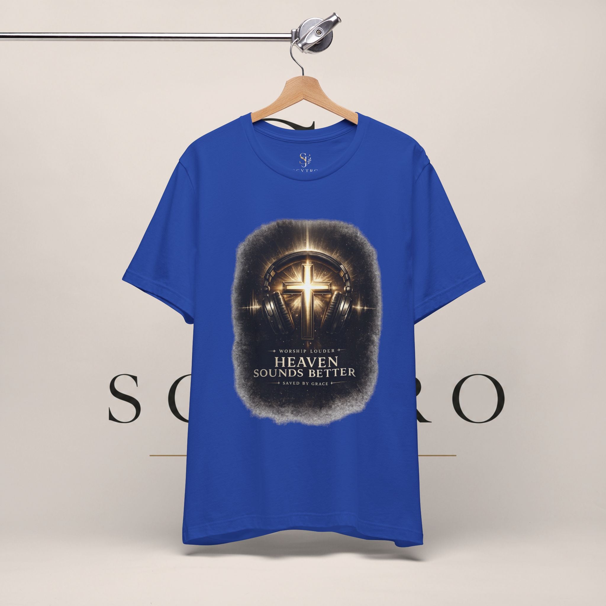 Youth Christian T‑Shirt - "Heaven Sounds Better" Cross Headphones Graphic Tee