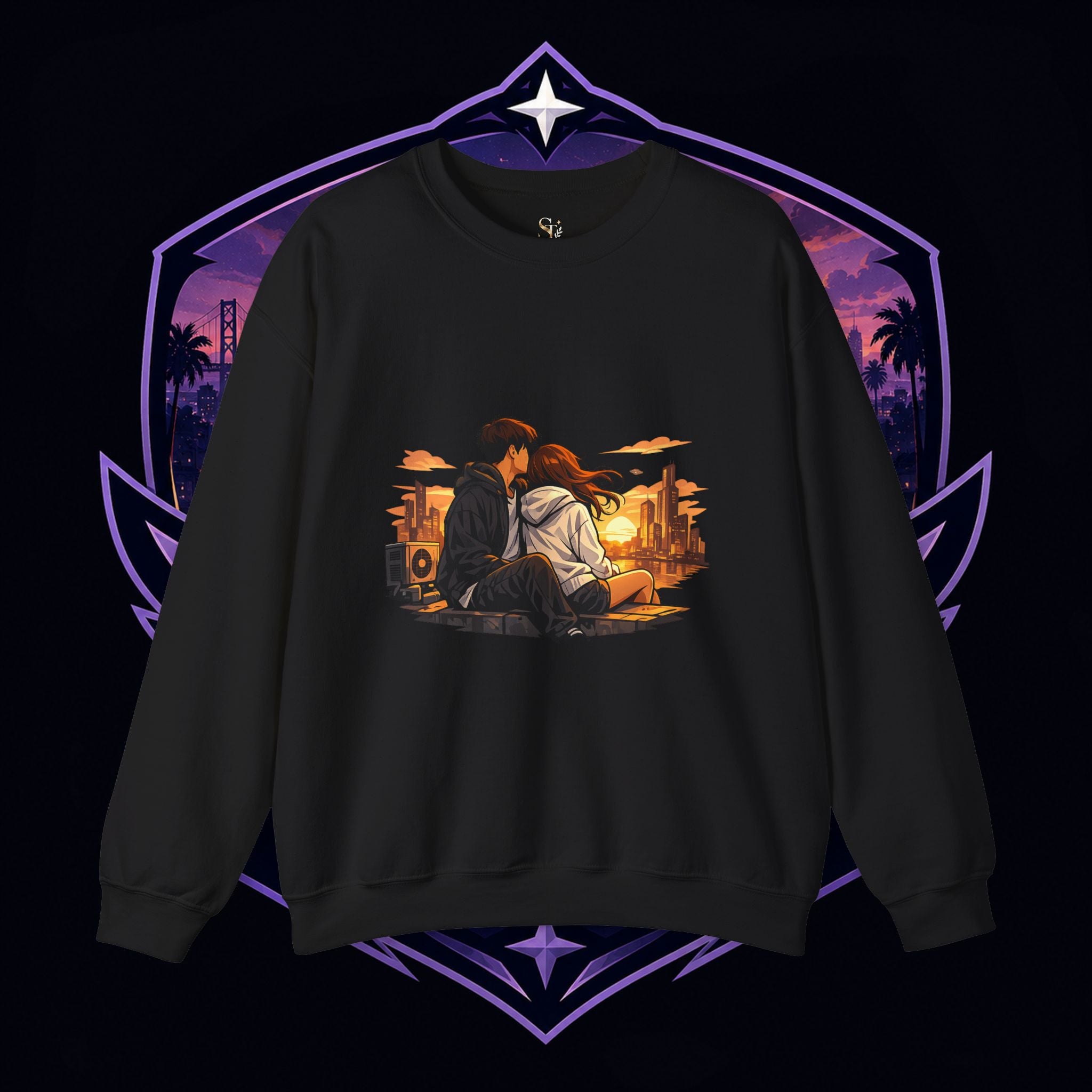 Romantic Sunset Couple Crewneck Sweatshirt