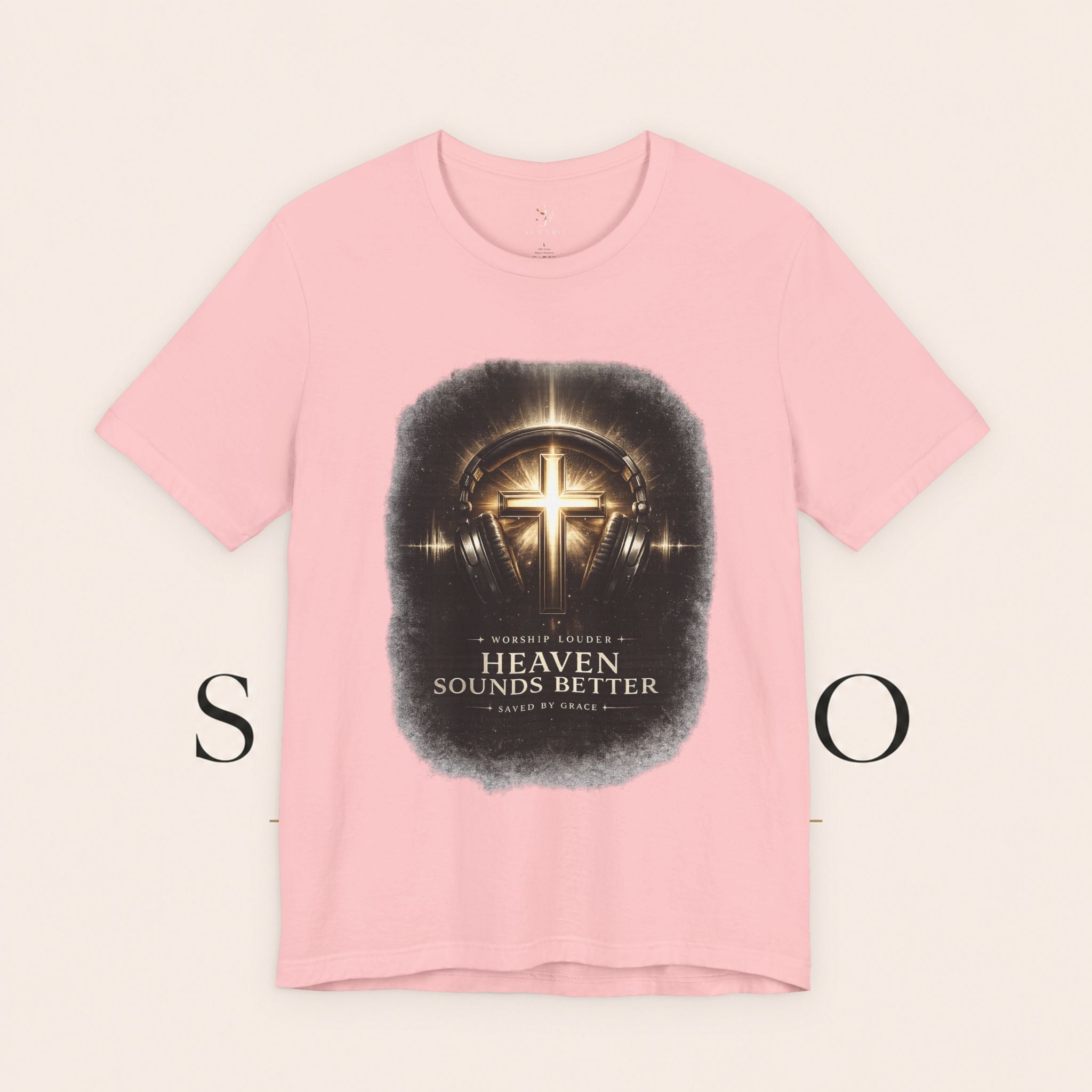 Youth Christian T‑Shirt - "Heaven Sounds Better" Cross Headphones Graphic Tee