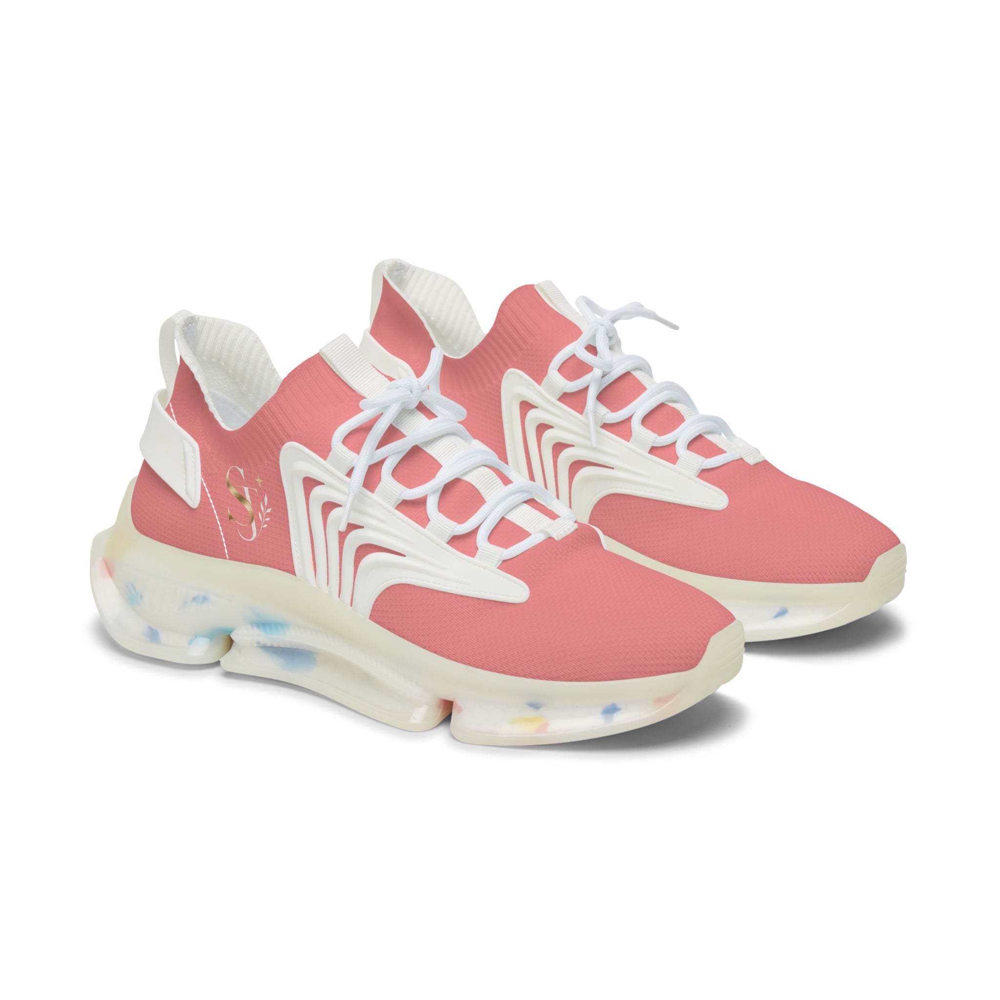 Women’s Pink Mesh Sneakers — Lightweight Breathable Athletic Shoes