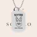 Personalized Dog Tag Necklace — "SCYTRO" German Shepherd Tribute