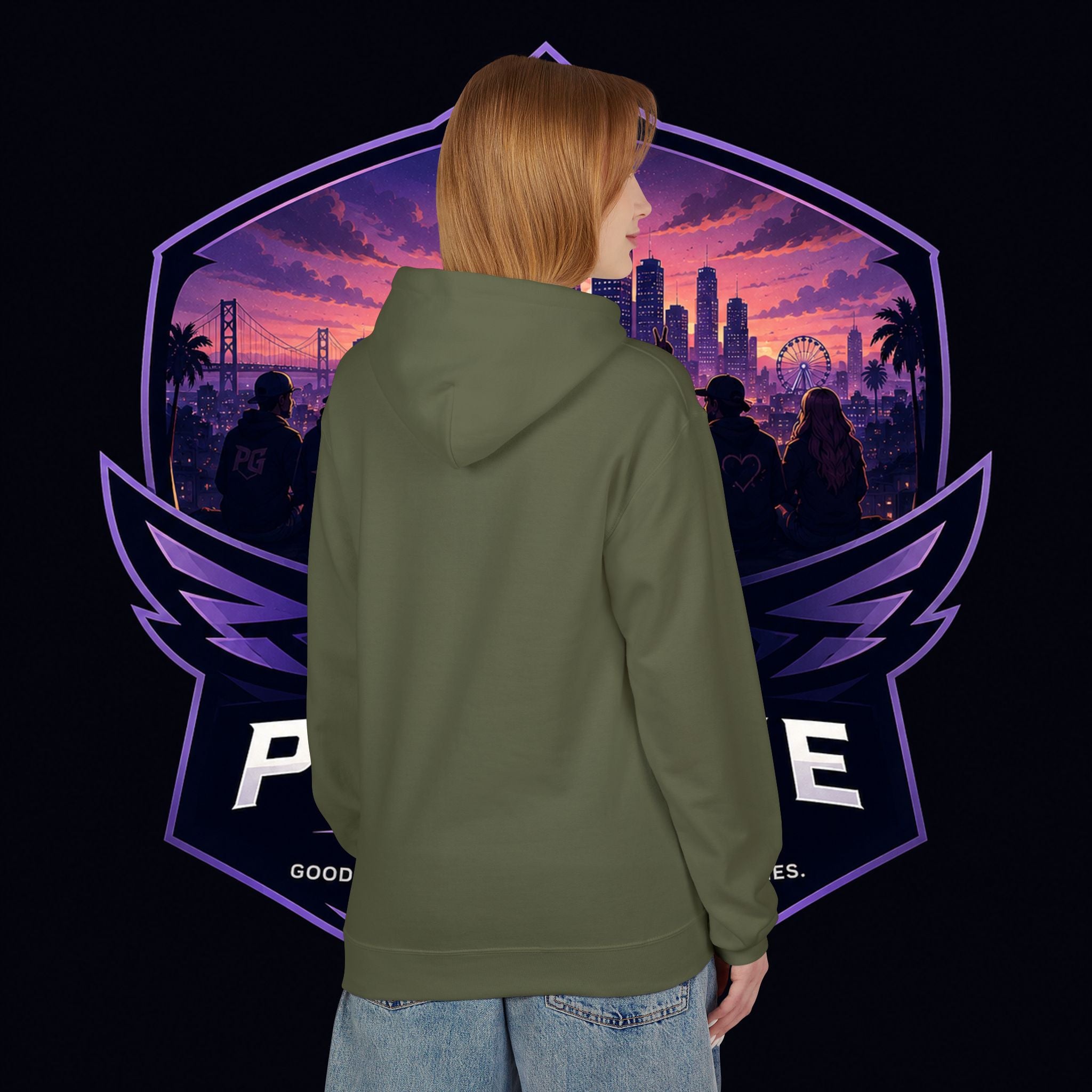 LDR inspired Retro '80s Vibes Hoodie — Neon Miami Movie Couple Design