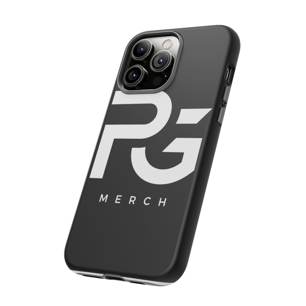 PG CUSTOMIZED RG Merch Tough Phone Case – Black Protective Phone Cover with Bold Logo