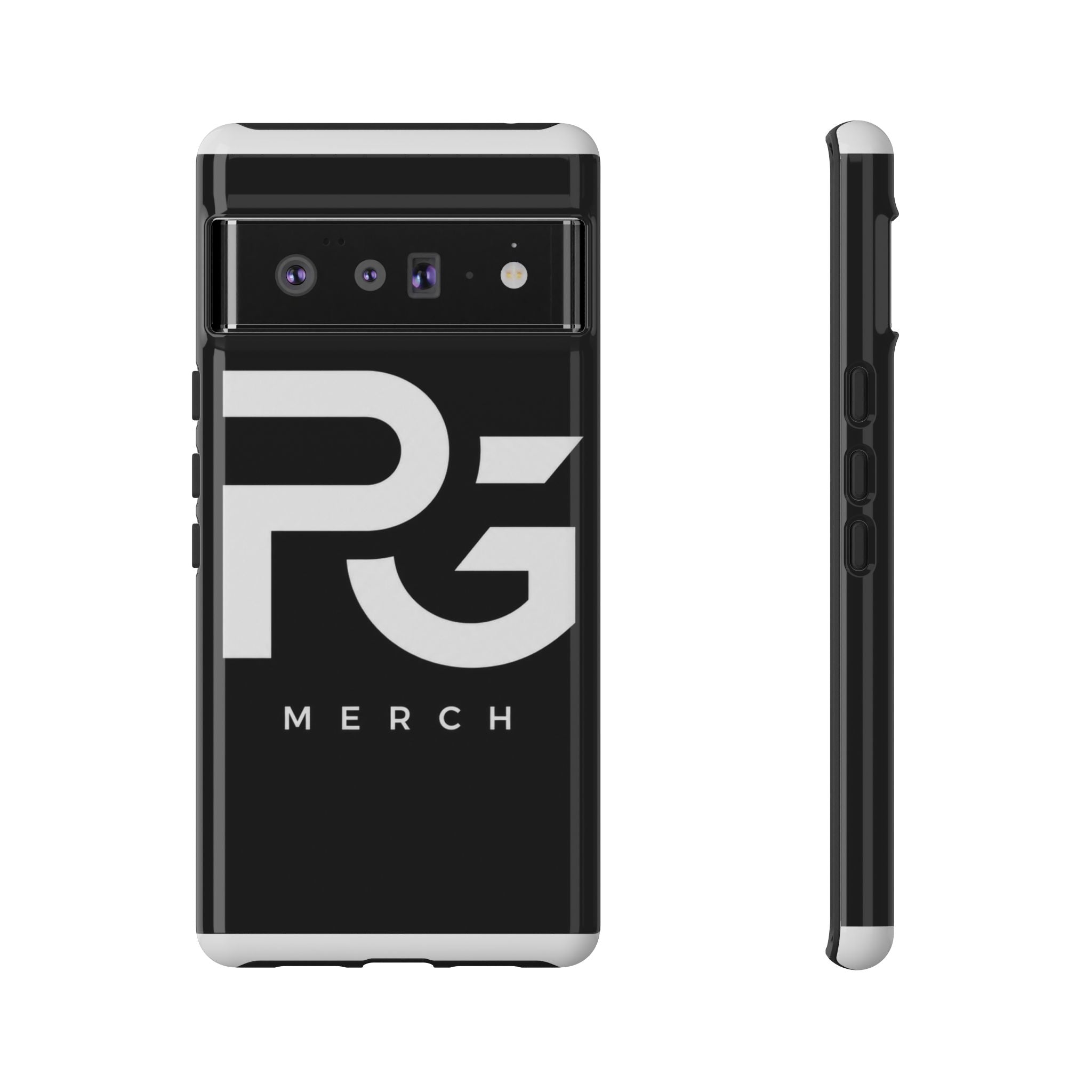 PG CUSTOMIZED RG Merch Tough Phone Case – Black Protective Phone Cover with Bold Logo
