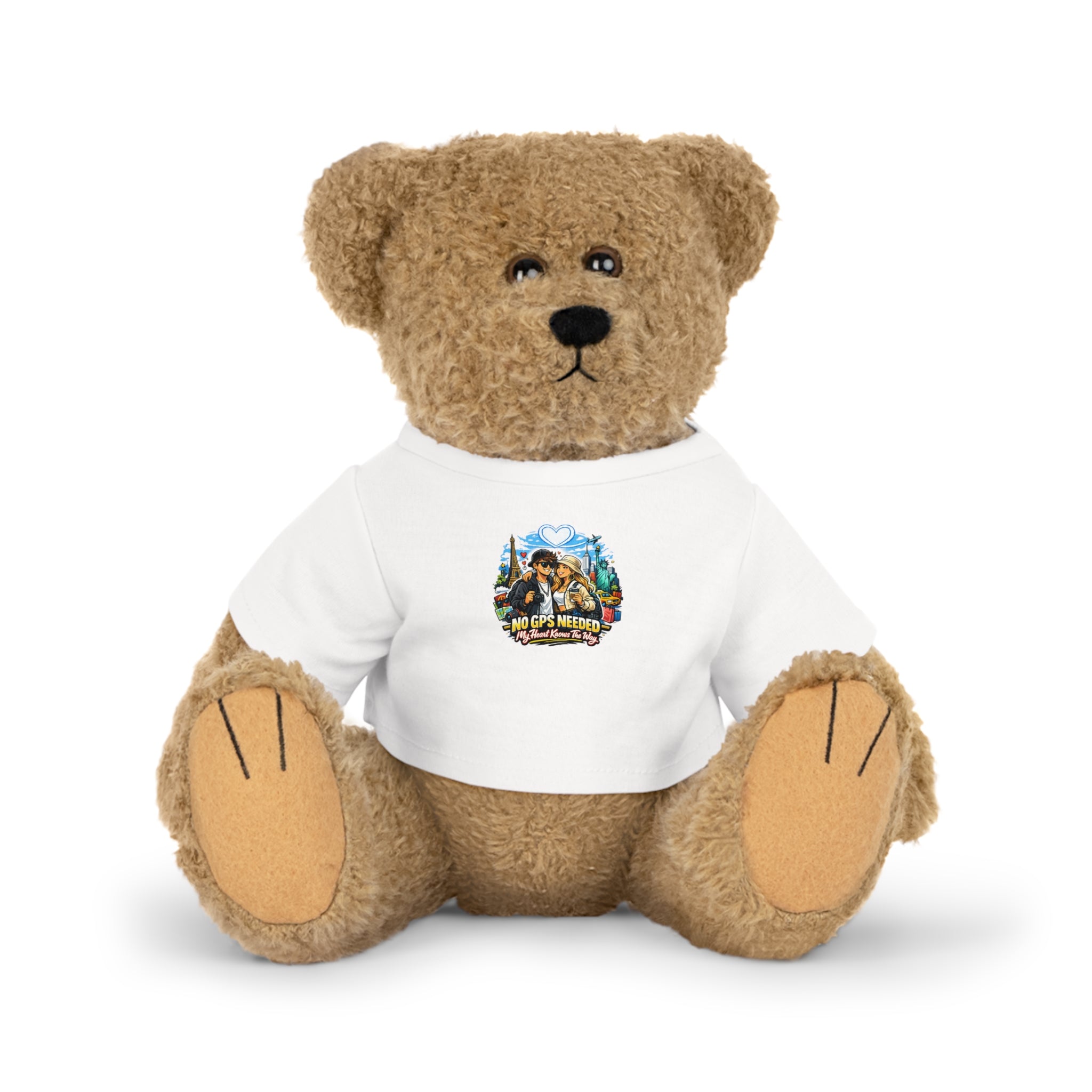 LDR inspire Teddy Bear Plush with Mini T‑Shirt — Adventure Scene Graphic
