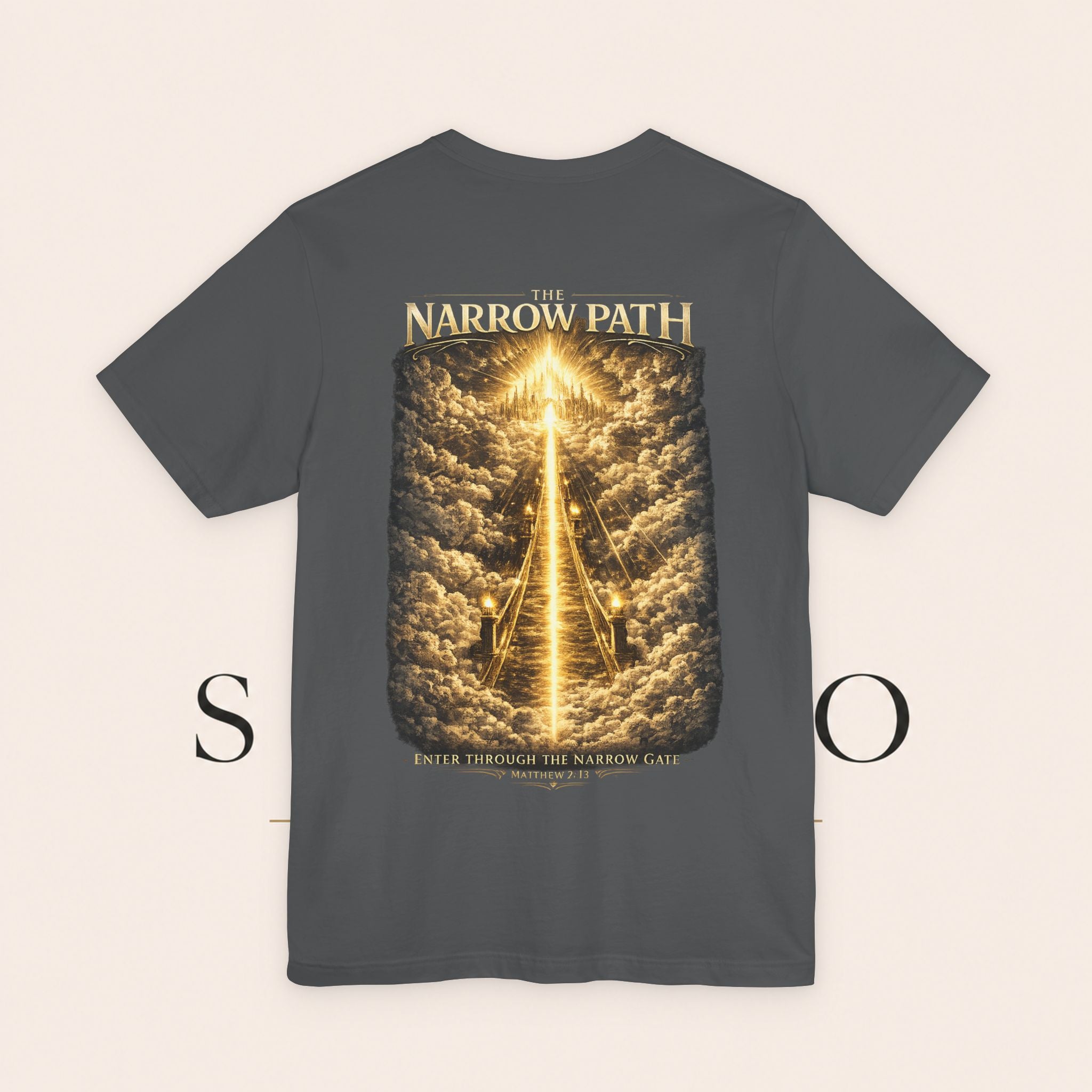 T-Shirt — 'The Narrow Path' Golden Light Graphic Tee