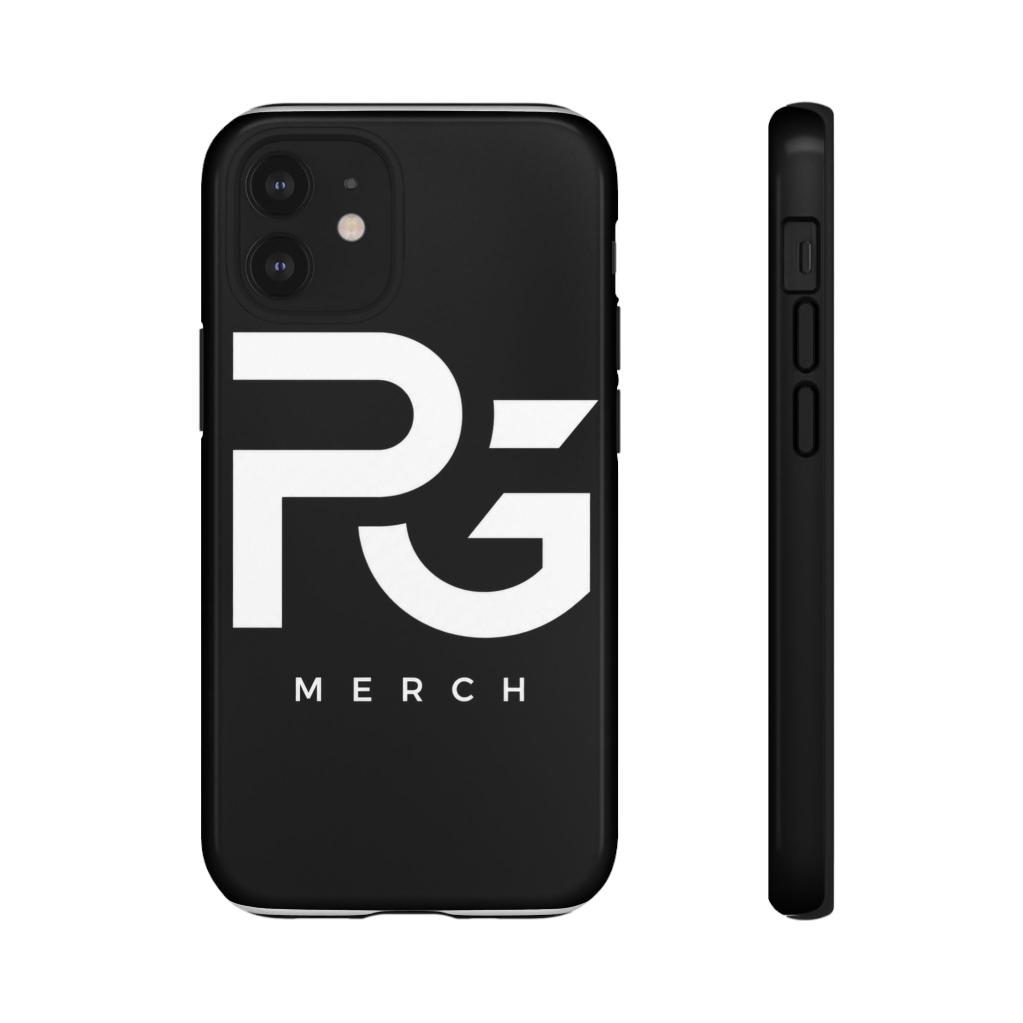 PG CUSTOMIZED RG Merch Tough Phone Case – Black Protective Phone Cover with Bold Logo