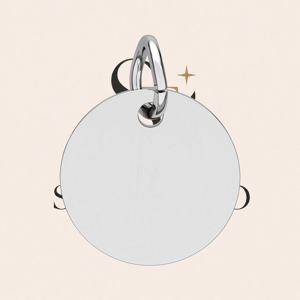 Engravable Birthstone Circle Charm