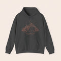 Calm City Meditation Hoodie — Zen Seated Figure Skyline Design
