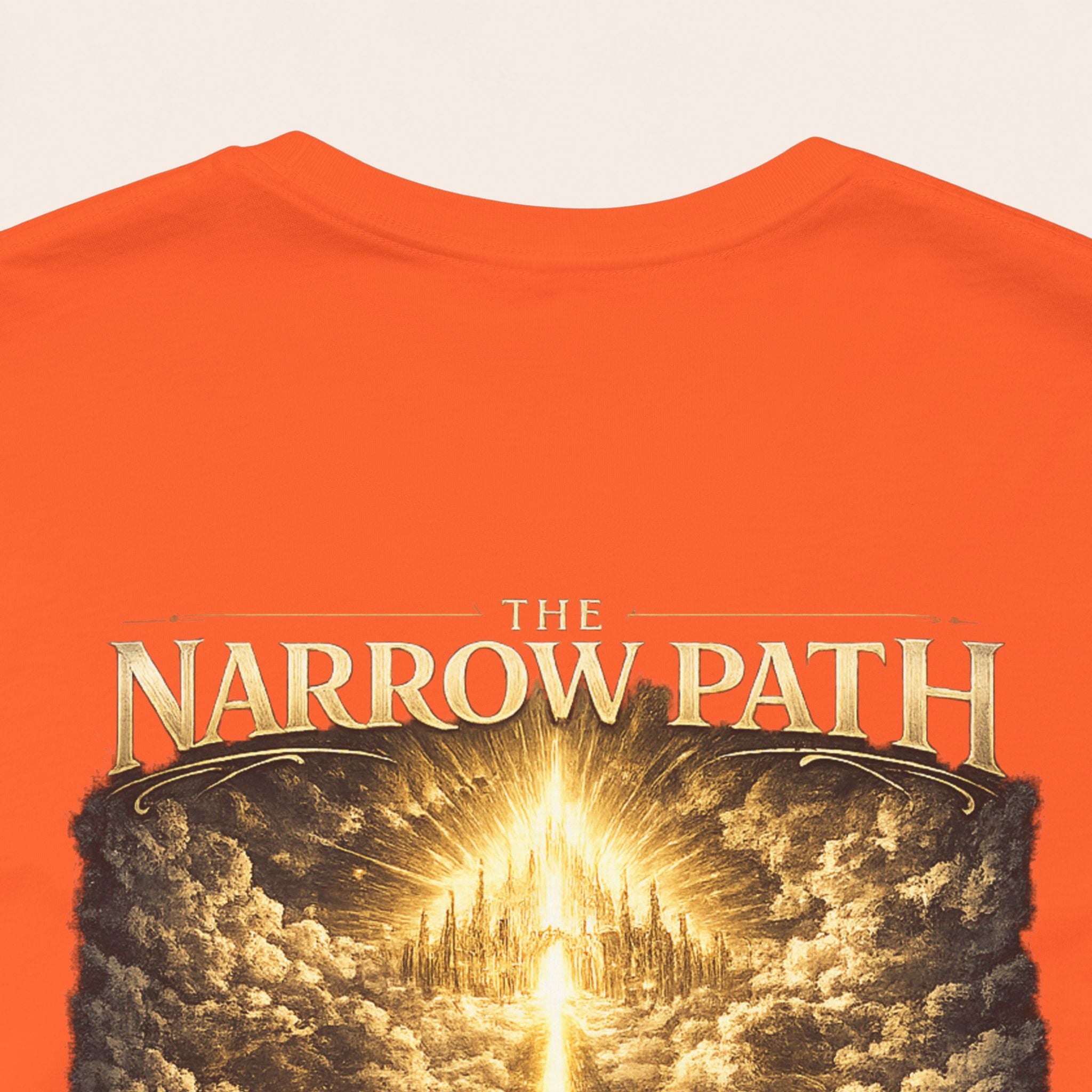 T-Shirt — 'The Narrow Path' Golden Light Graphic Tee