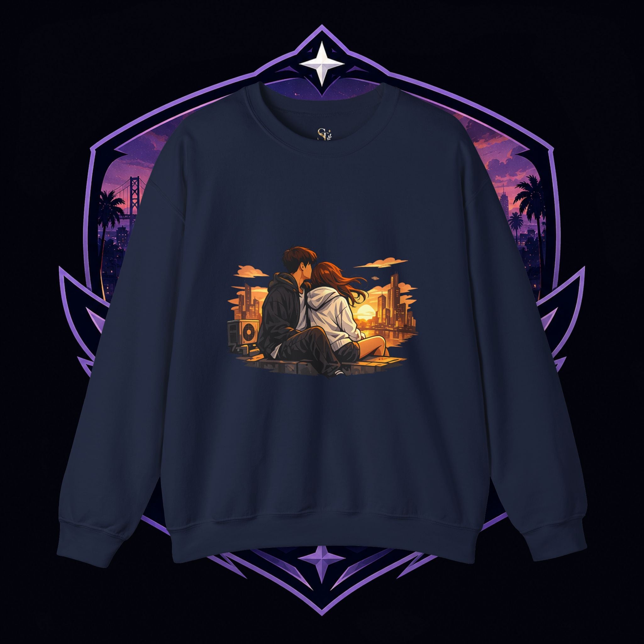 Romantic Sunset Couple Crewneck Sweatshirt