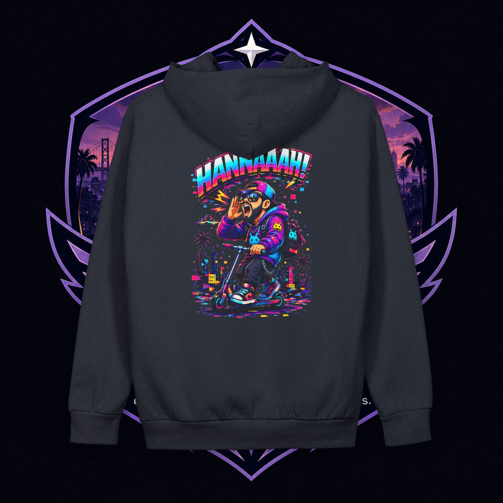 PG CHRIZZY "Who's Hannaaah?" Graphic Hoodie — Retro Vaporwave Streetwear Pullover