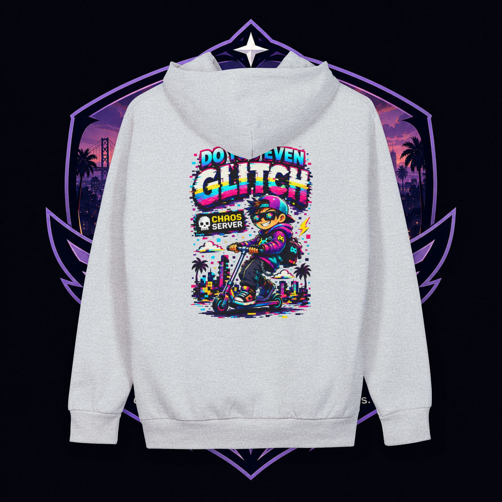 PG Lola's Born to Glitch Hoodie — Retro Glitch Gamer Pullover