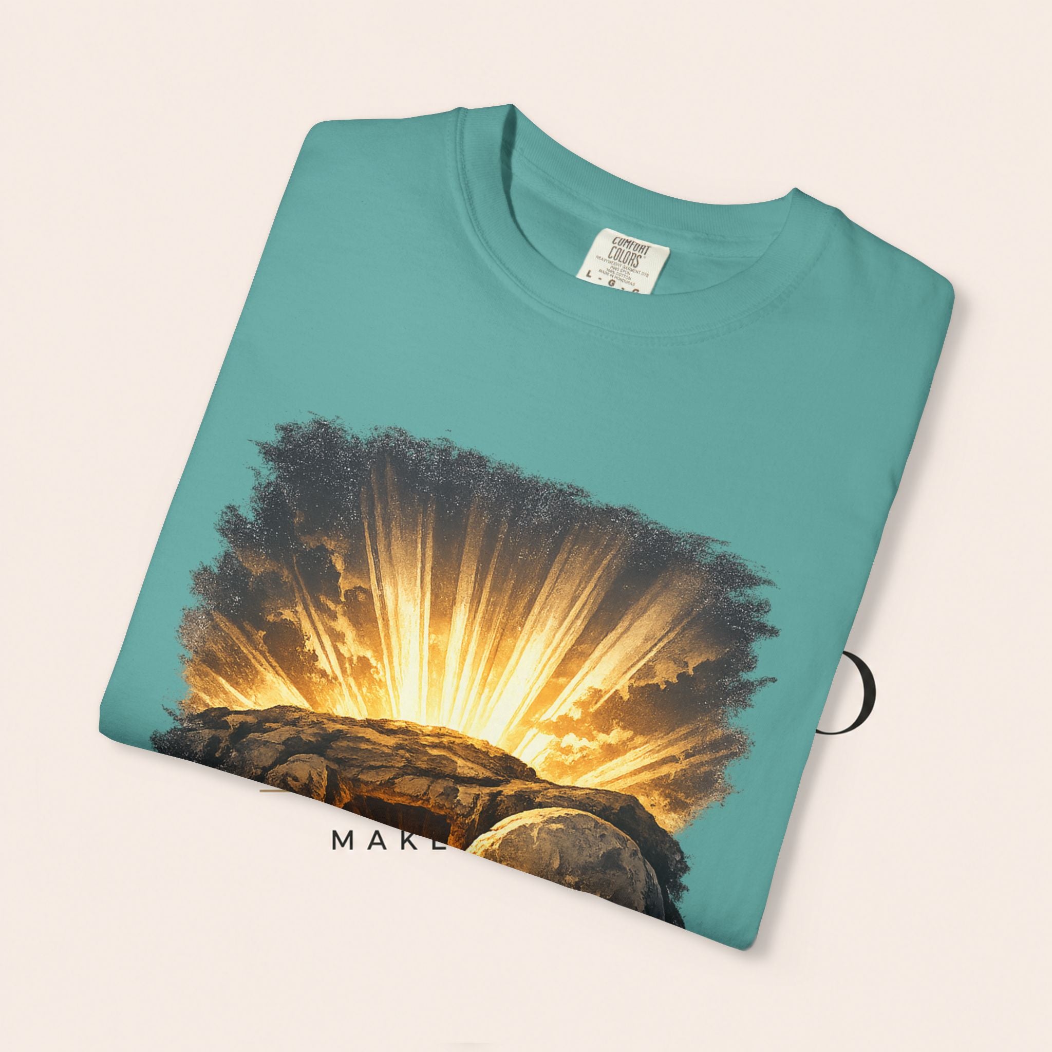 T-Shirt — Sunrise Tomb Graphic ‘death, lost.’ Memorial Tee