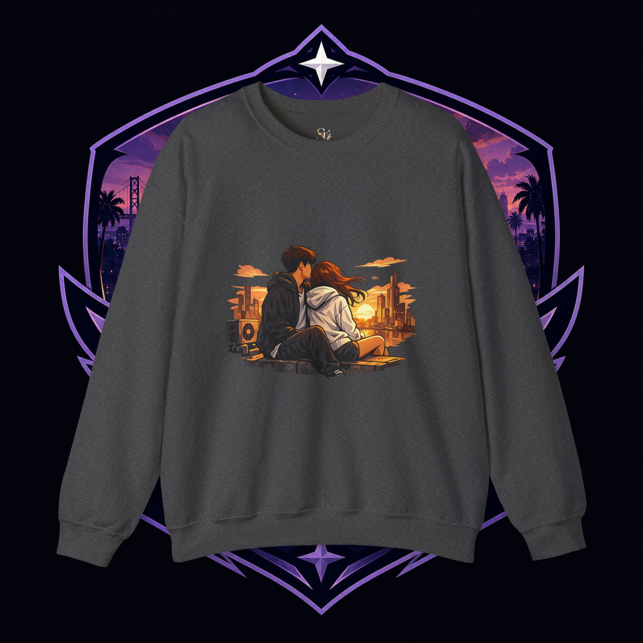 Romantic Sunset Couple Crewneck Sweatshirt