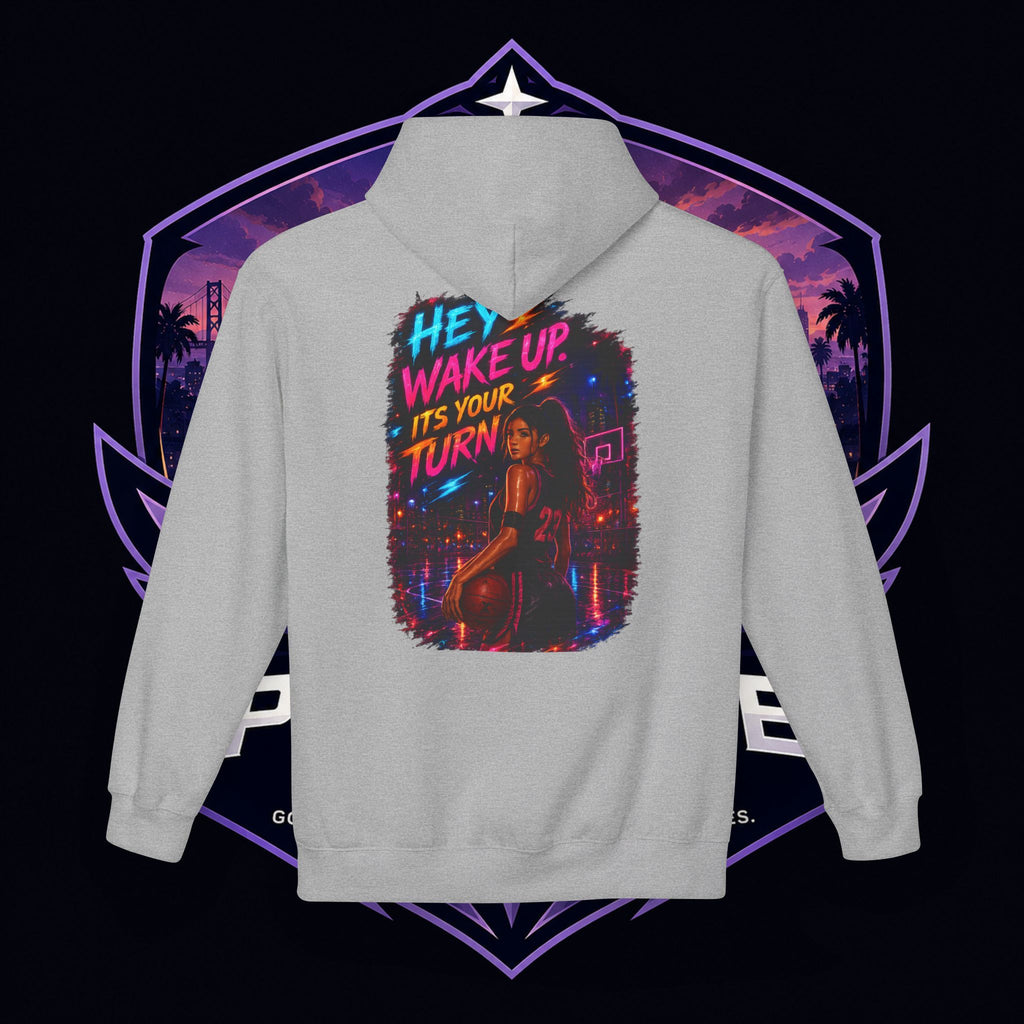 PG CZAR  "Hey Wake Up, It's Your Turn" Back Print PG 'Bruh Throw Now!' Graphic Hoodie