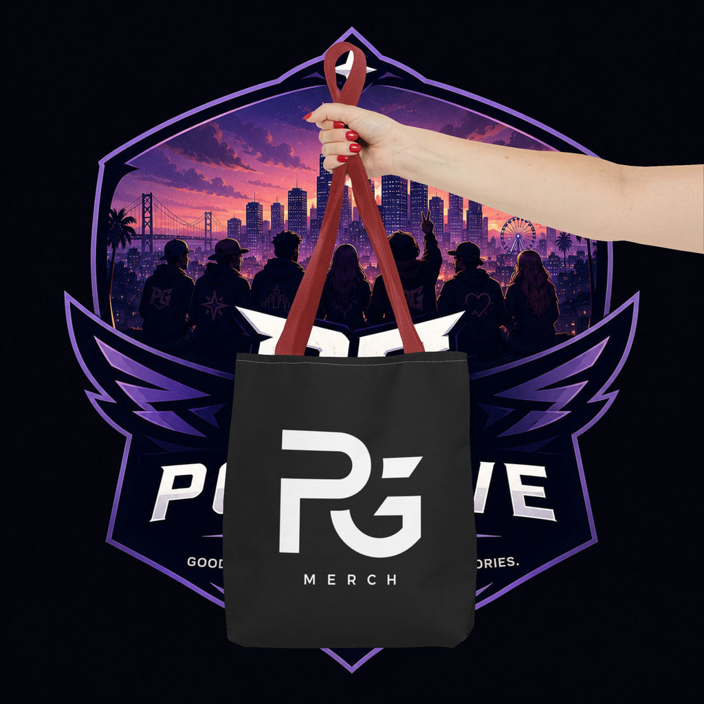 PG Merch Logo Tote Bag — Urban Gamer Aesthetic Everyday Tote