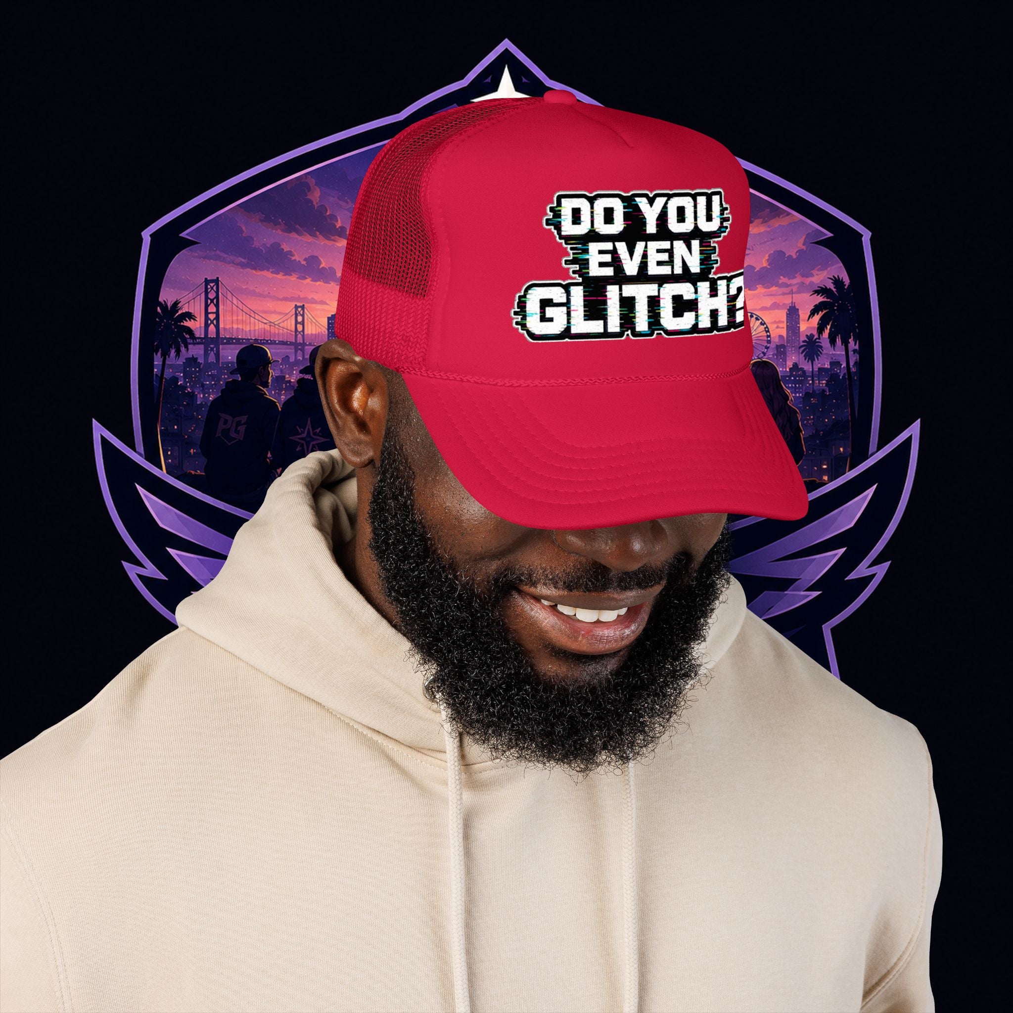PG Lola's Do You Even Glitch? Foam Trucker Hat