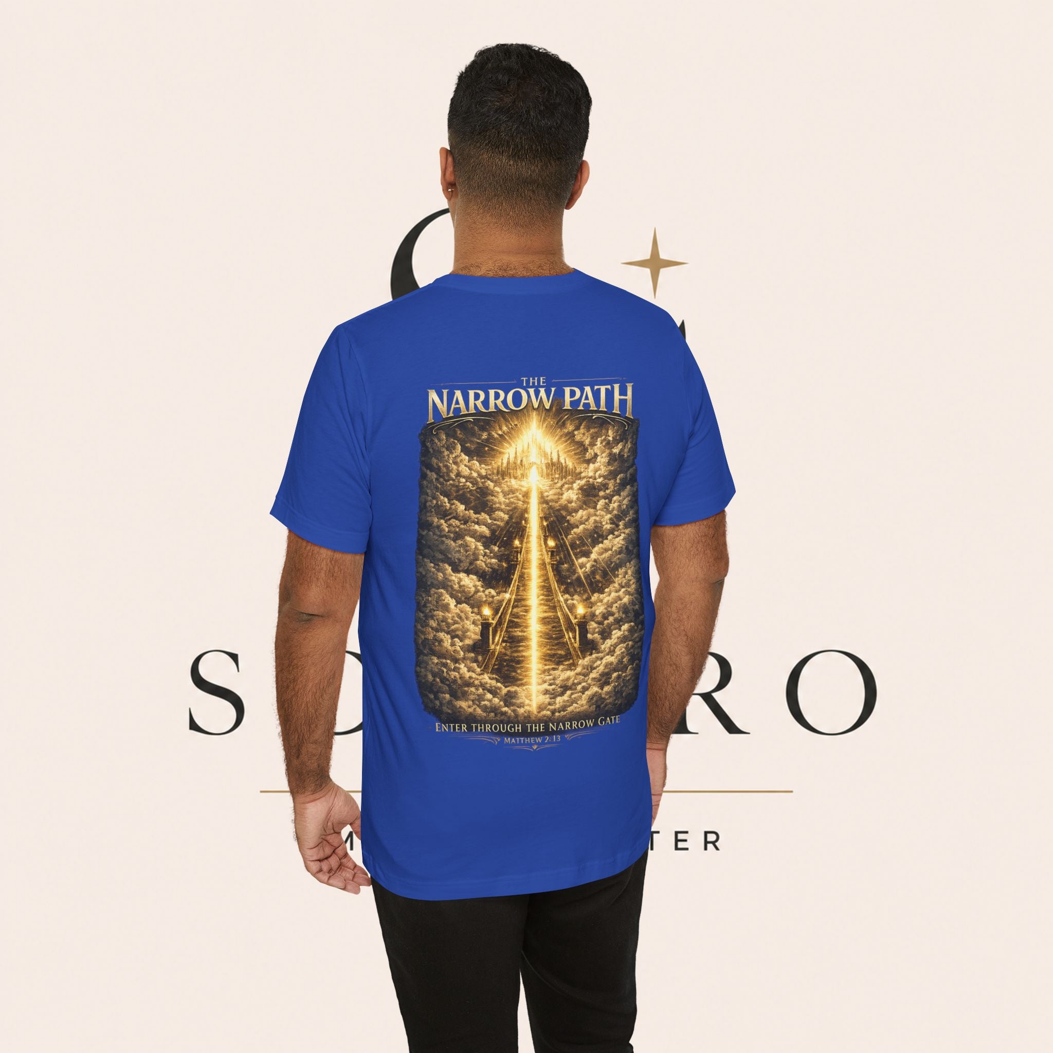 T-Shirt — 'The Narrow Path' Golden Light Graphic Tee