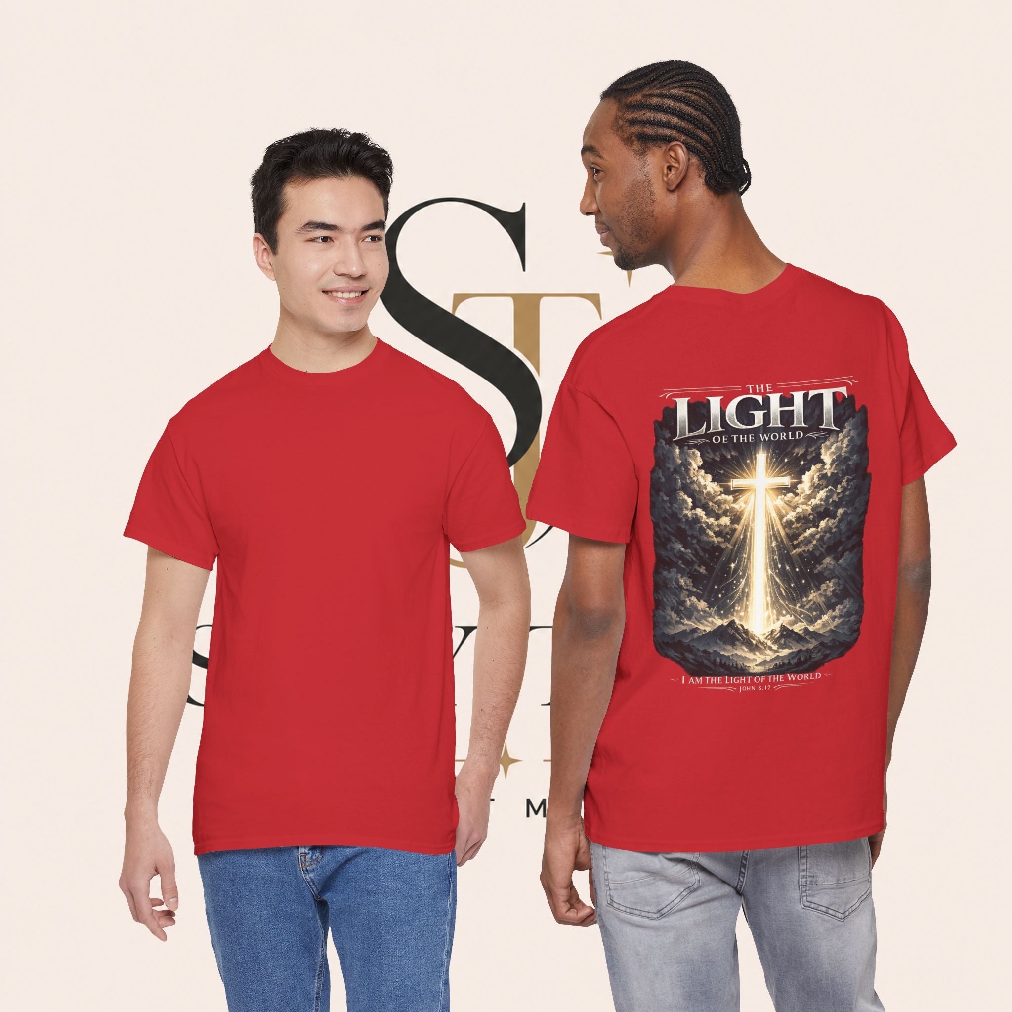 T‑Shirt — “The Light of the World” Graphic Tee (Christian Religious Design)
