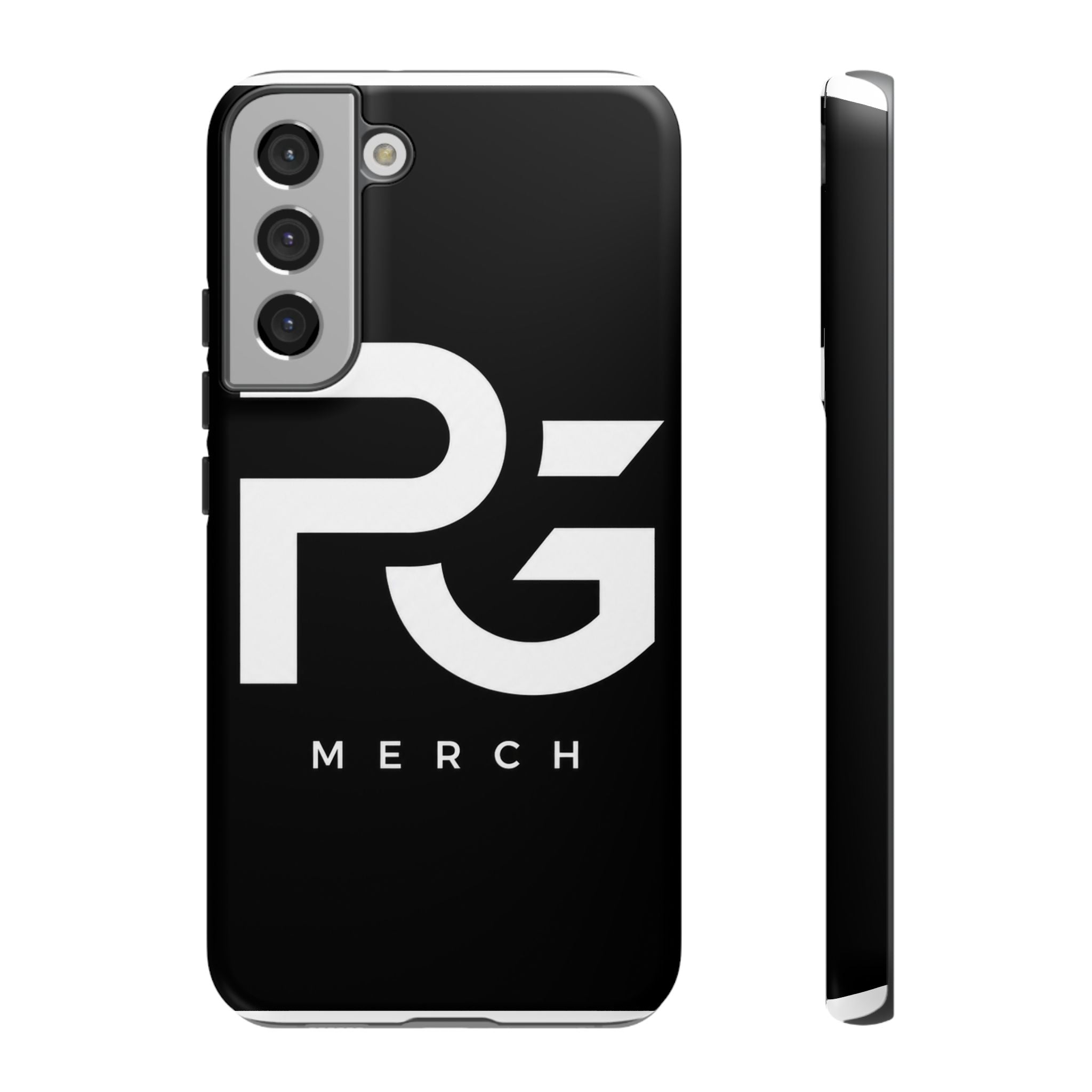 PG CUSTOMIZED RG Merch Tough Phone Case – Black Protective Phone Cover with Bold Logo