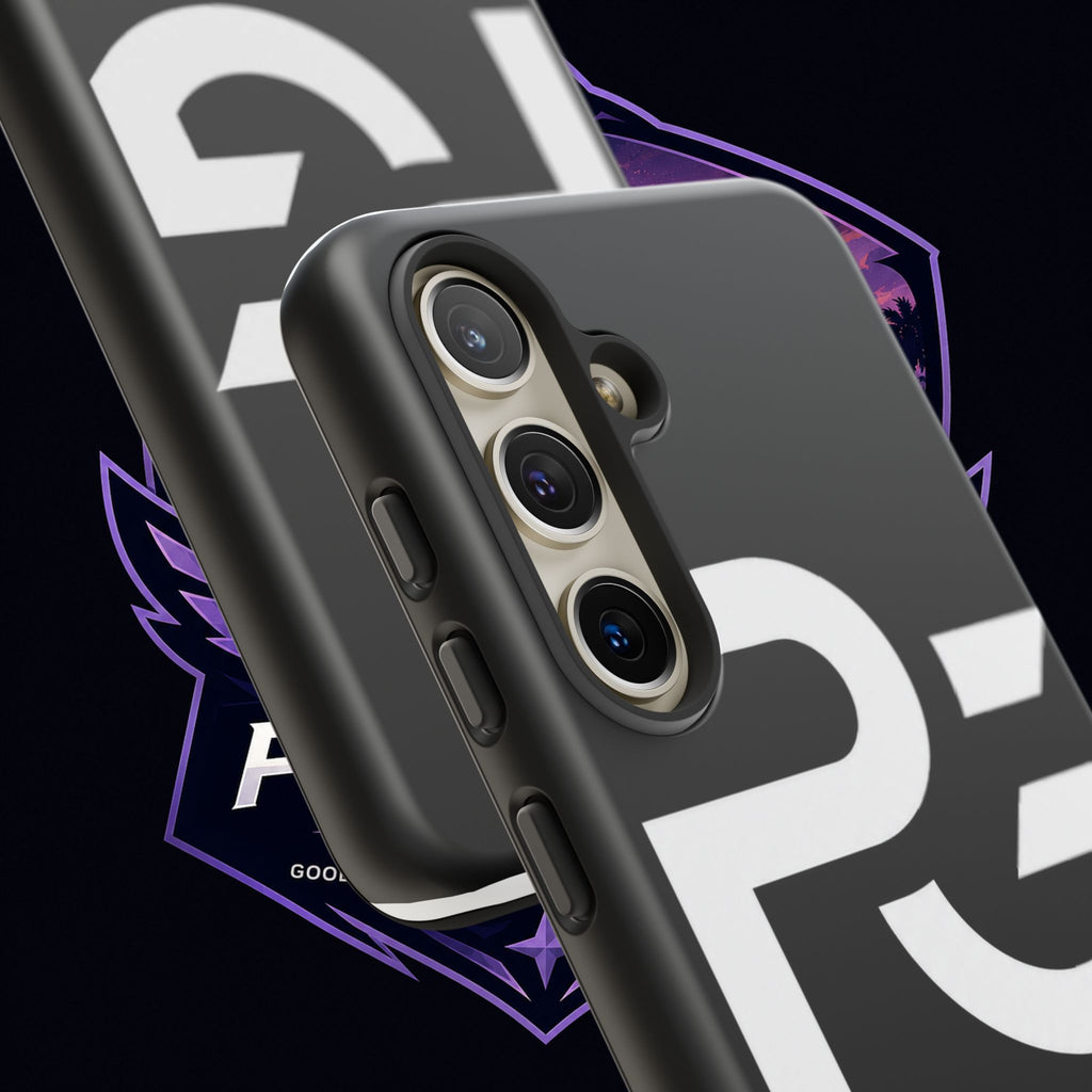 PG CUSTOMIZED RG Merch Tough Phone Case – Black Protective Phone Cover with Bold Logo