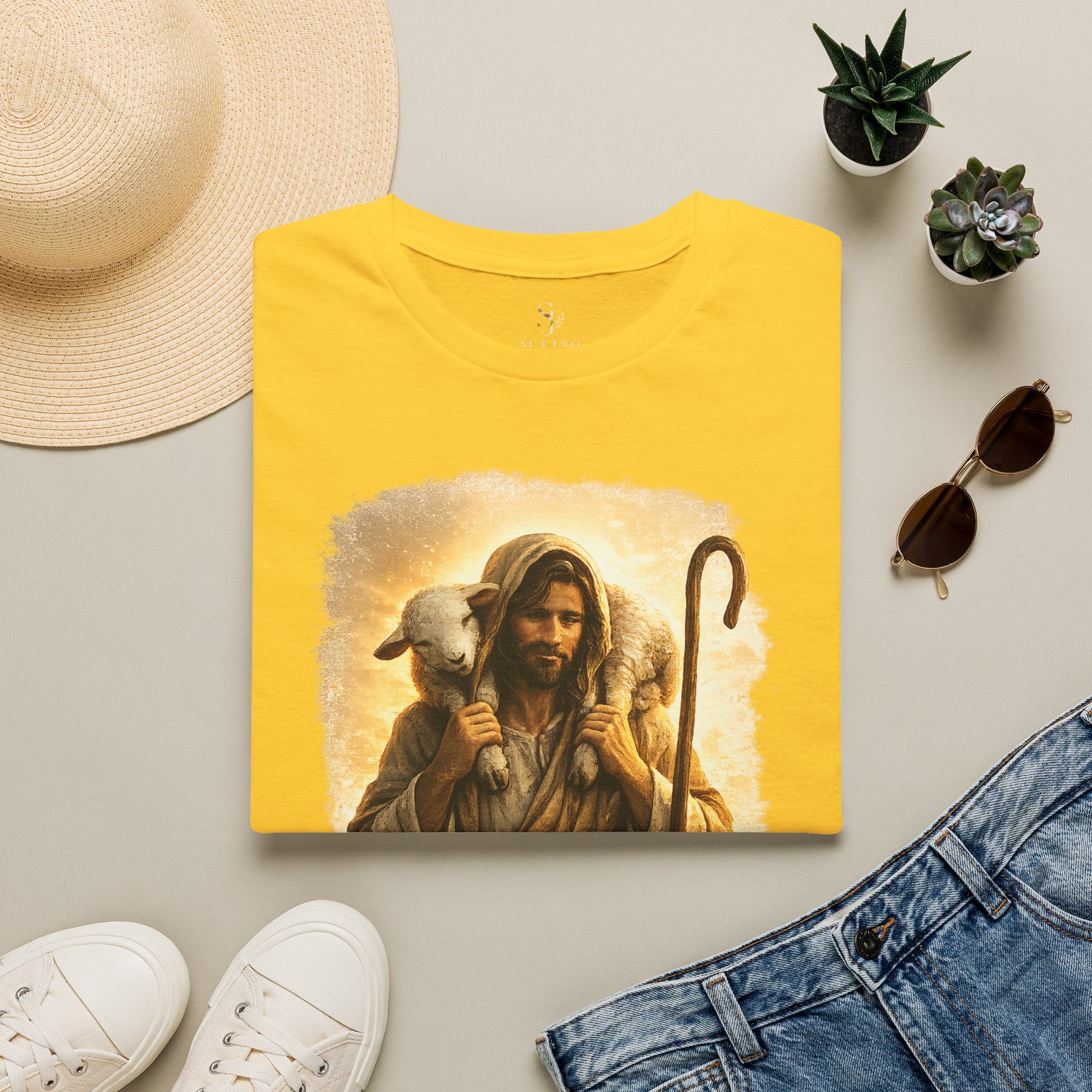 Jesus the Good Shepherd T-Shirt — 'Found.' Christian Faith Tee