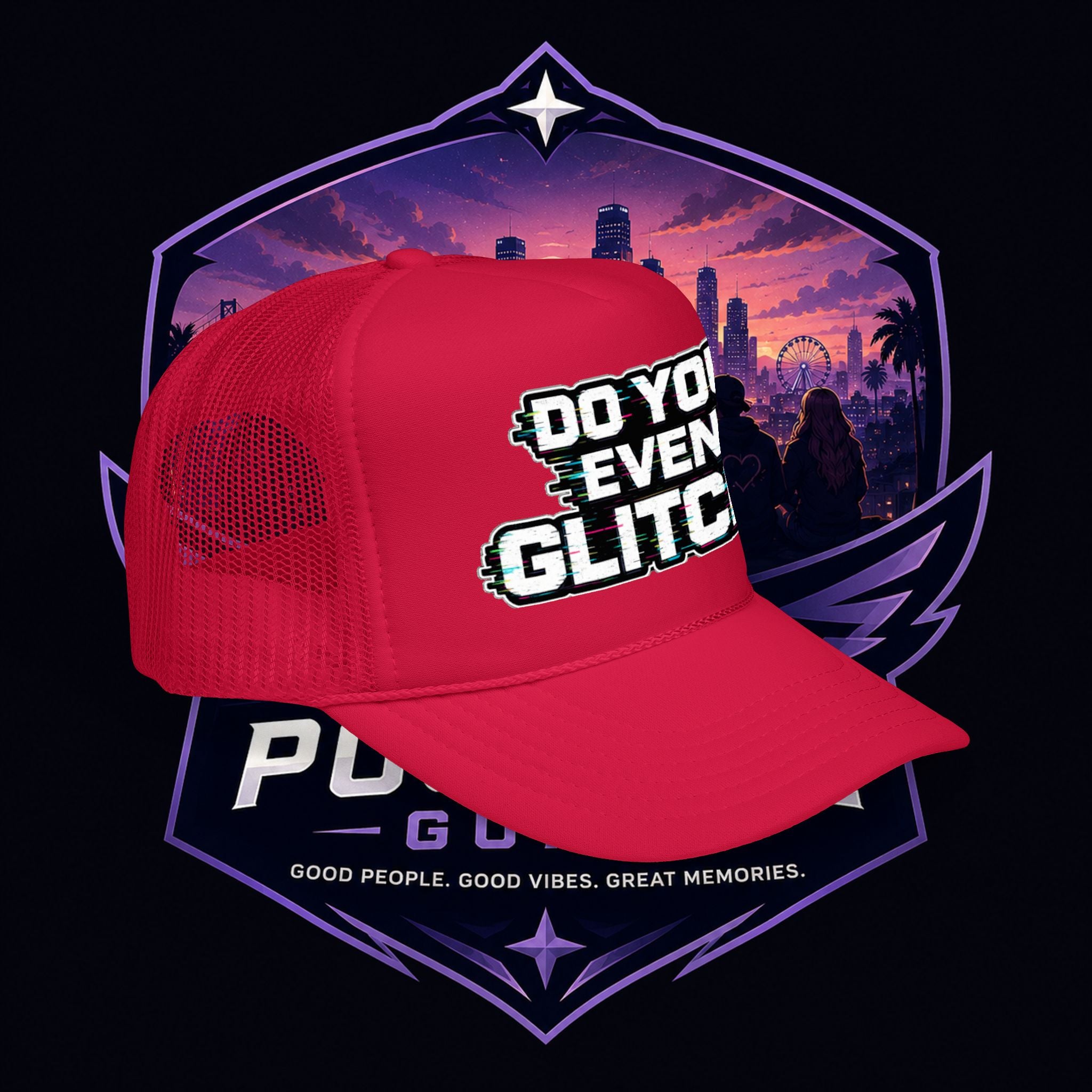 PG Lola's Do You Even Glitch? Foam Trucker Hat