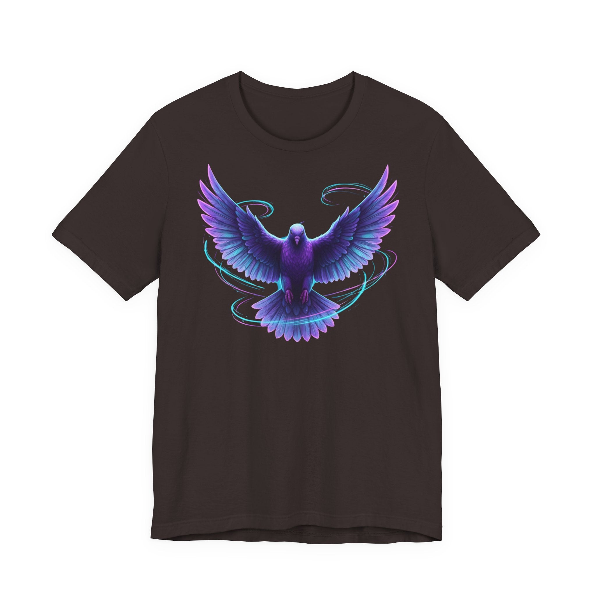 Mystic Raven Tee — Purple Glowing Dove Graphic T-Shirt