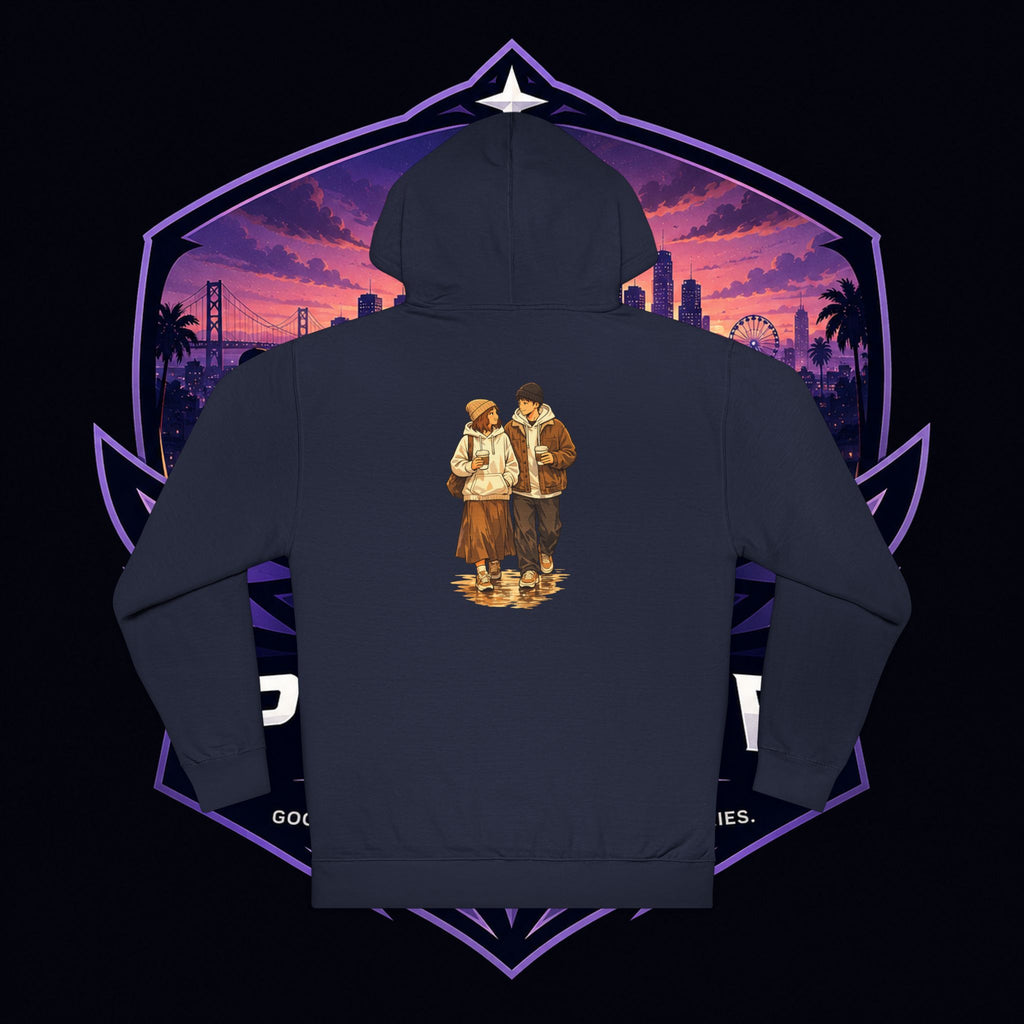 PG Vintage Winter Couple Hoodie – Nostalgic Cozy Graphic Pullover